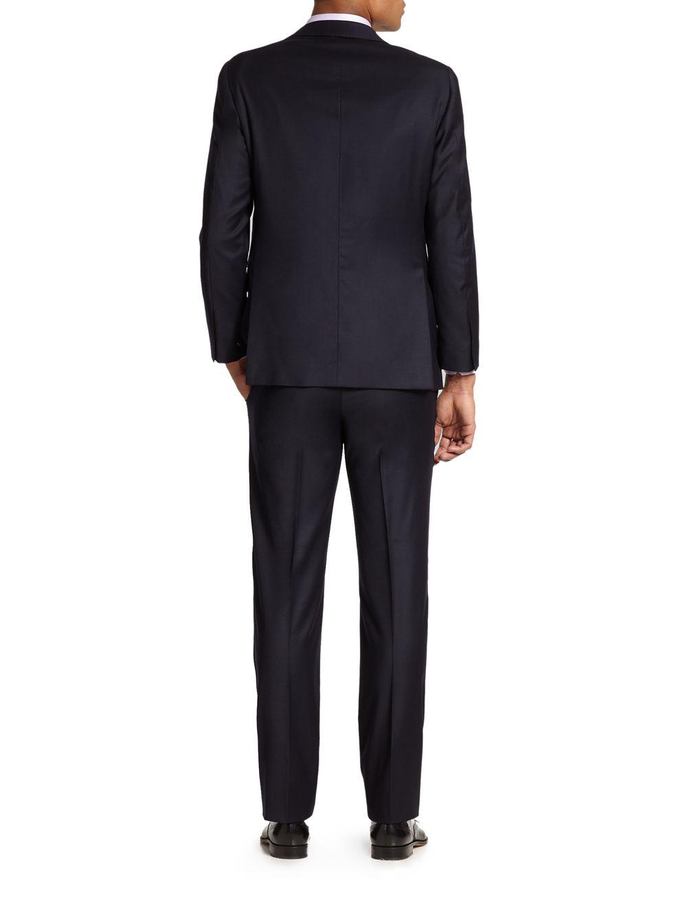 Lyst - Saks Fifth Avenue Samuelsohn Basic Wool Suit in Blue for Men