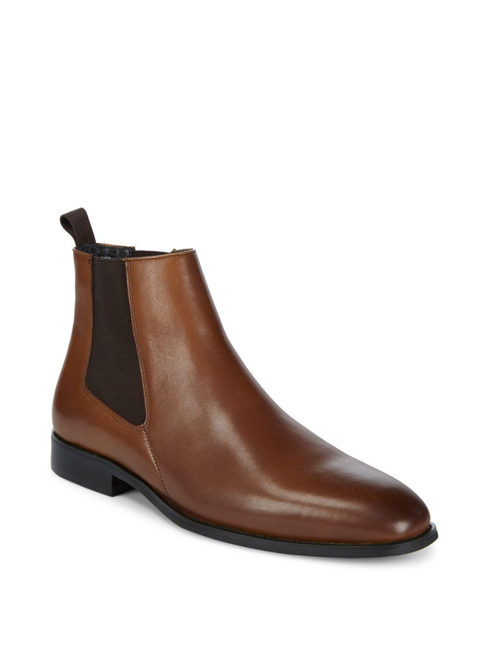 Lyst - Karl Lagerfeld Gore Leather Chelsea Boots in Brown for Men