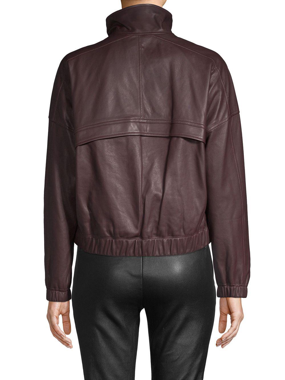 Vince Classic Leather Moto Jacket In Black Lyst Vince Black Classic Leather Moto Jacket Lyst View Fullscreen