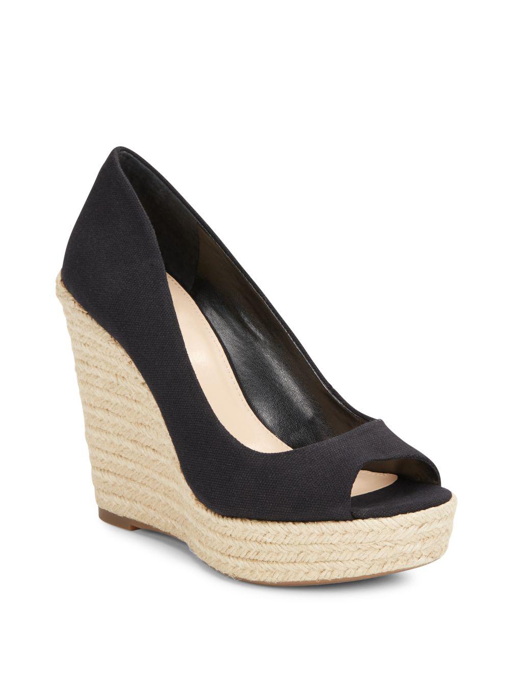 Vince Camuto Totsi Espadrille Wedge Sandals in Black - Lyst