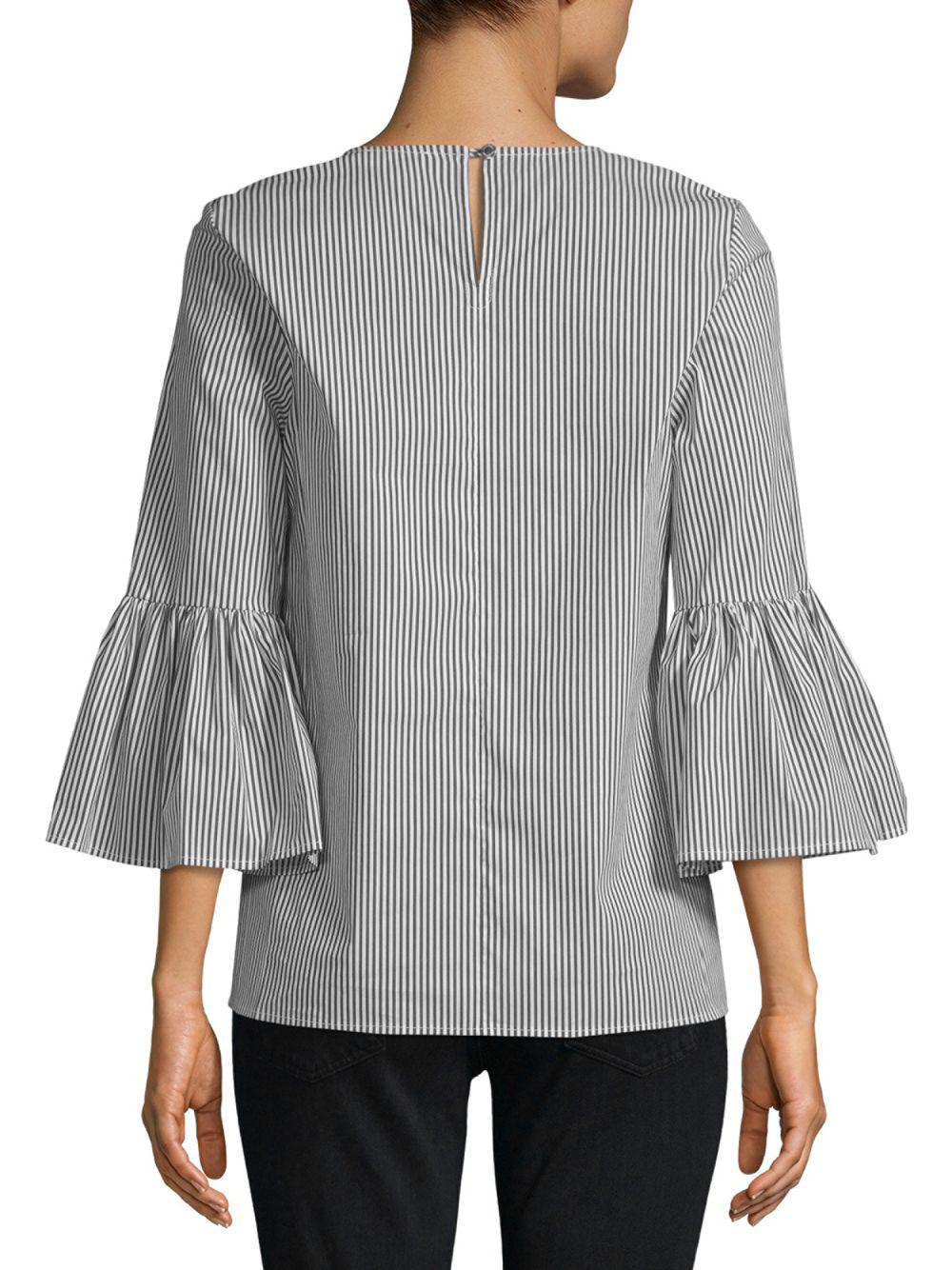 Striped Bell Sleeve Top