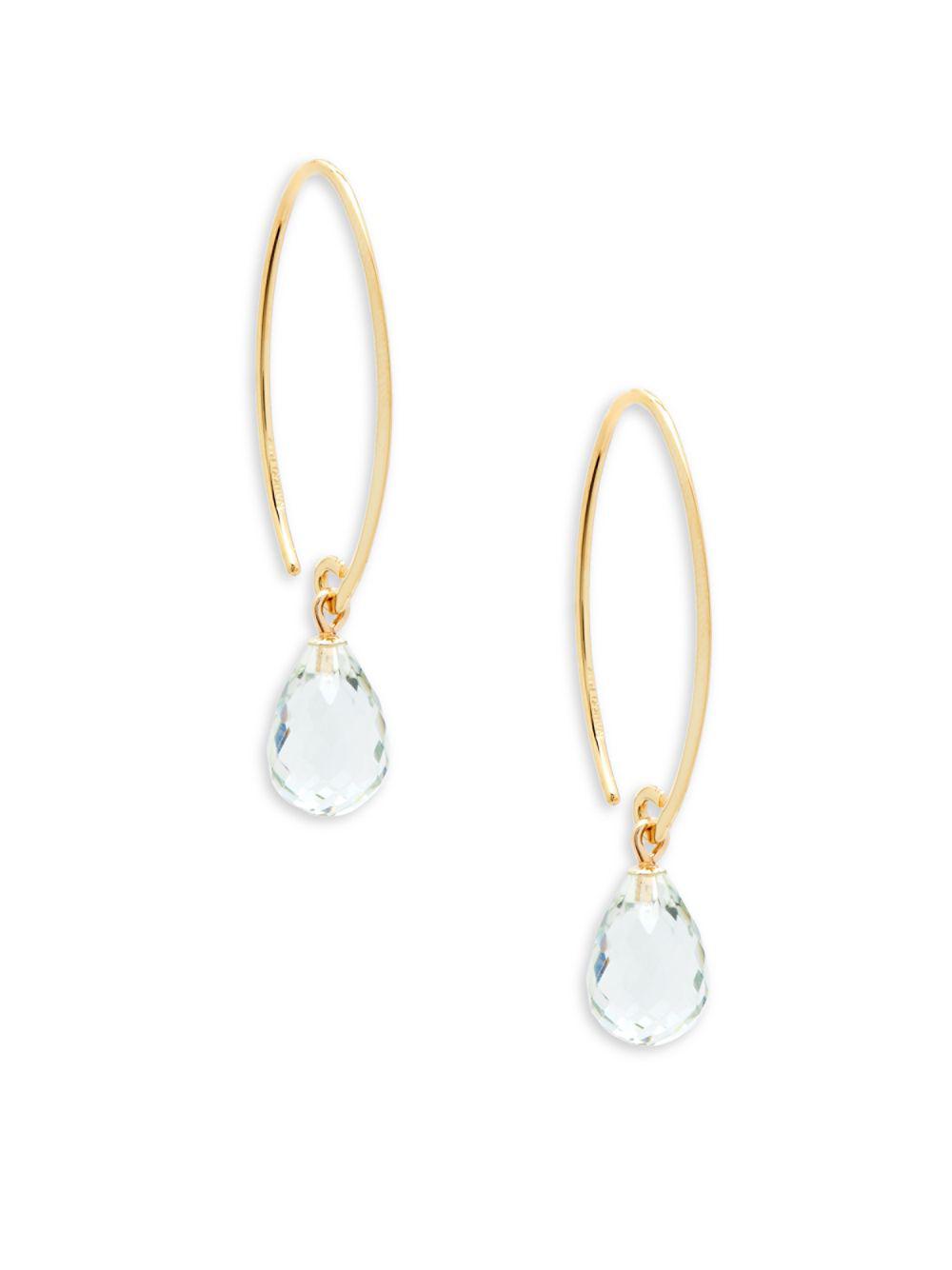 Lyst Saks Fifth Avenue 14k Yellow Gold Simple Sweep Earrings In Saks Fifth Avenue