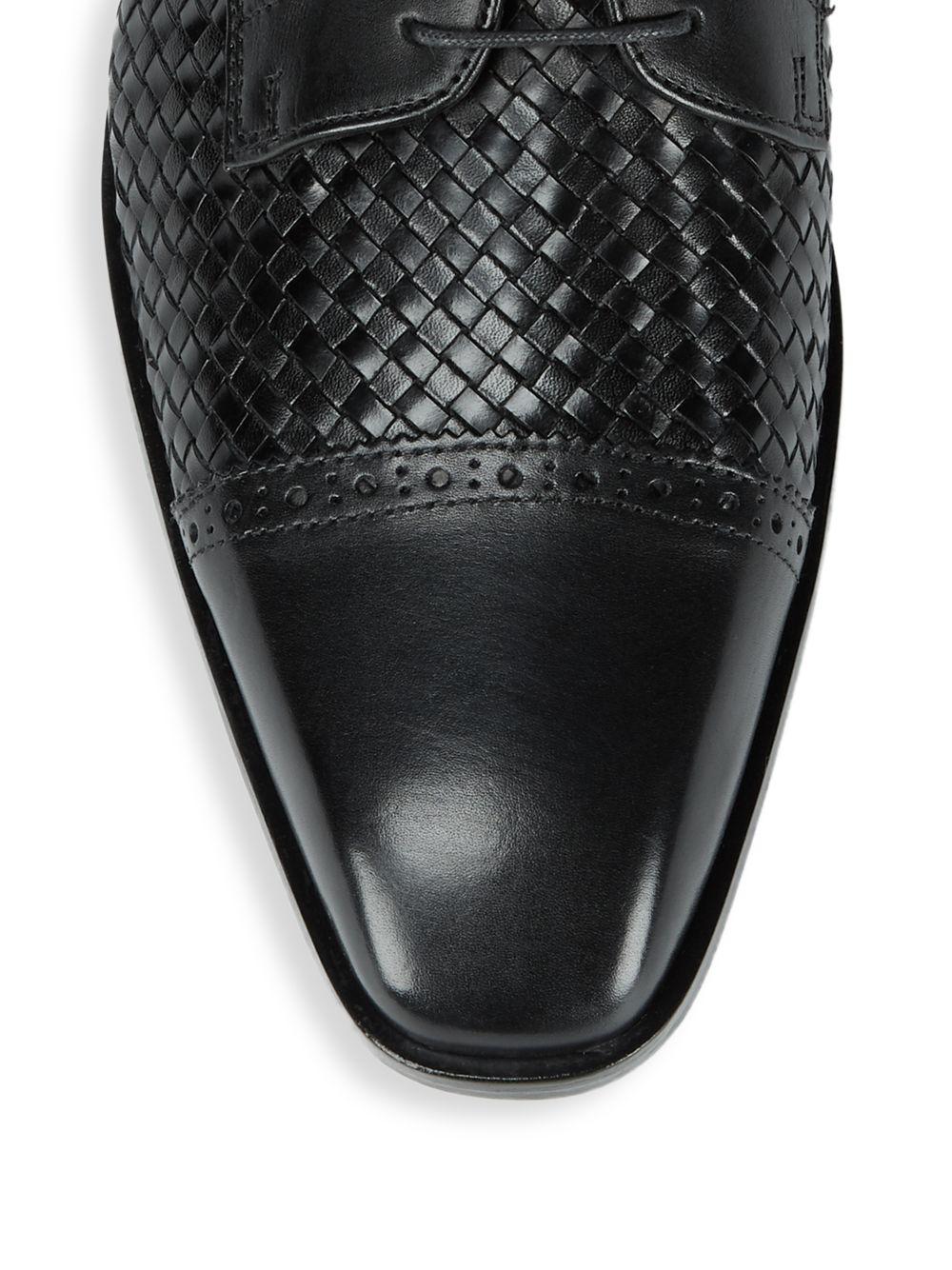 Lyst Saks Fifth Avenue Woven Captoe Dress Shoe in Black