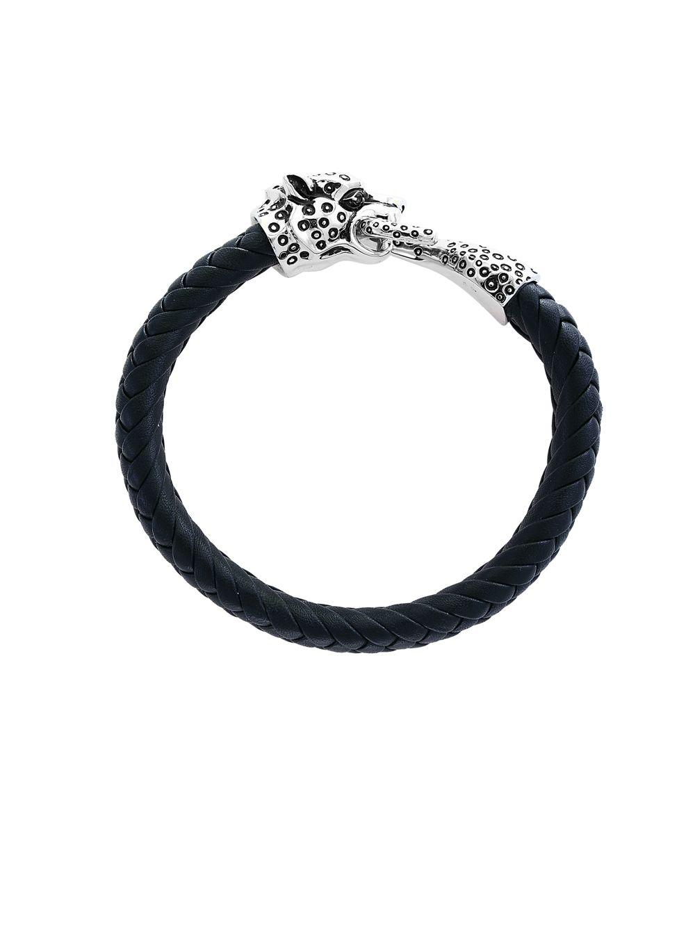 Lyst Effy Leather Woven Leopard Bracelet In Metallic Save Effy