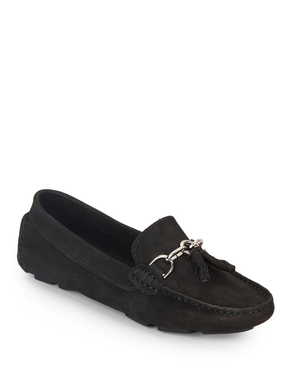 Saks Fifth Avenue Tassel Horsebit Suede Loafers in Black Lyst