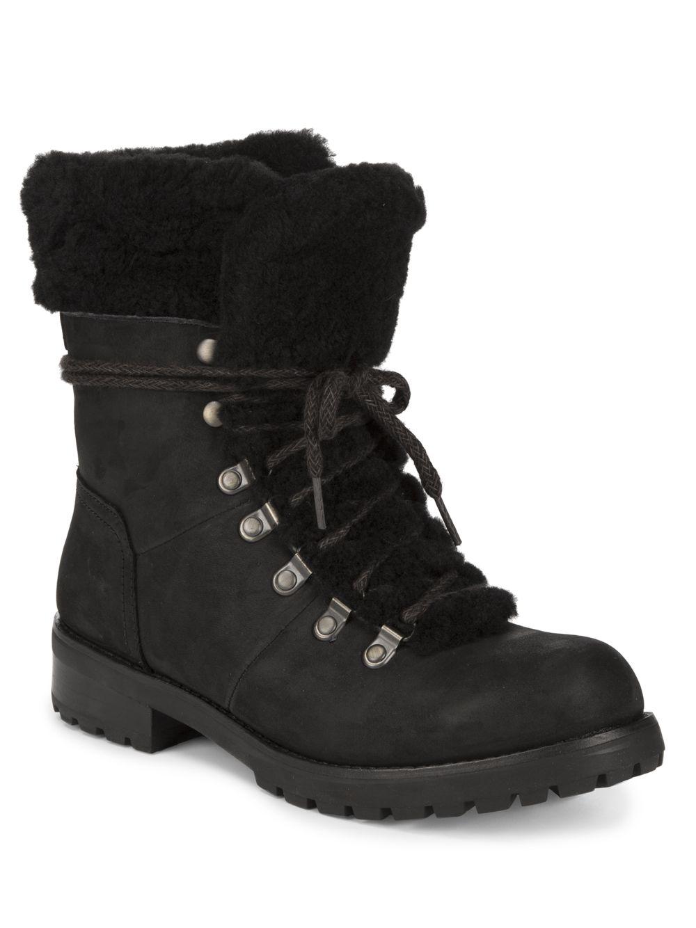 uggs black combat boots