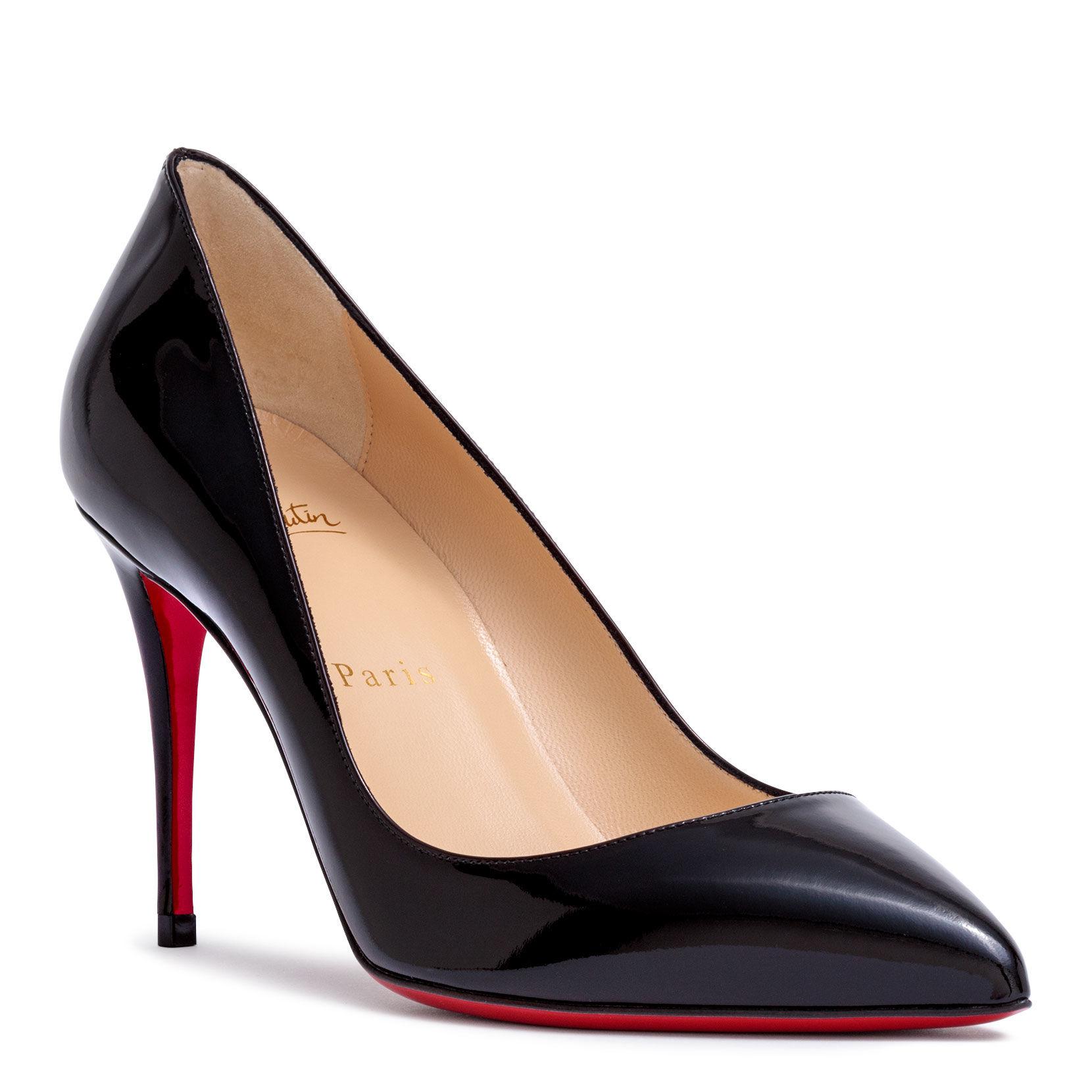 Christian Louboutin Pigalle 85 Black Patent Leather Pumps in Black ...