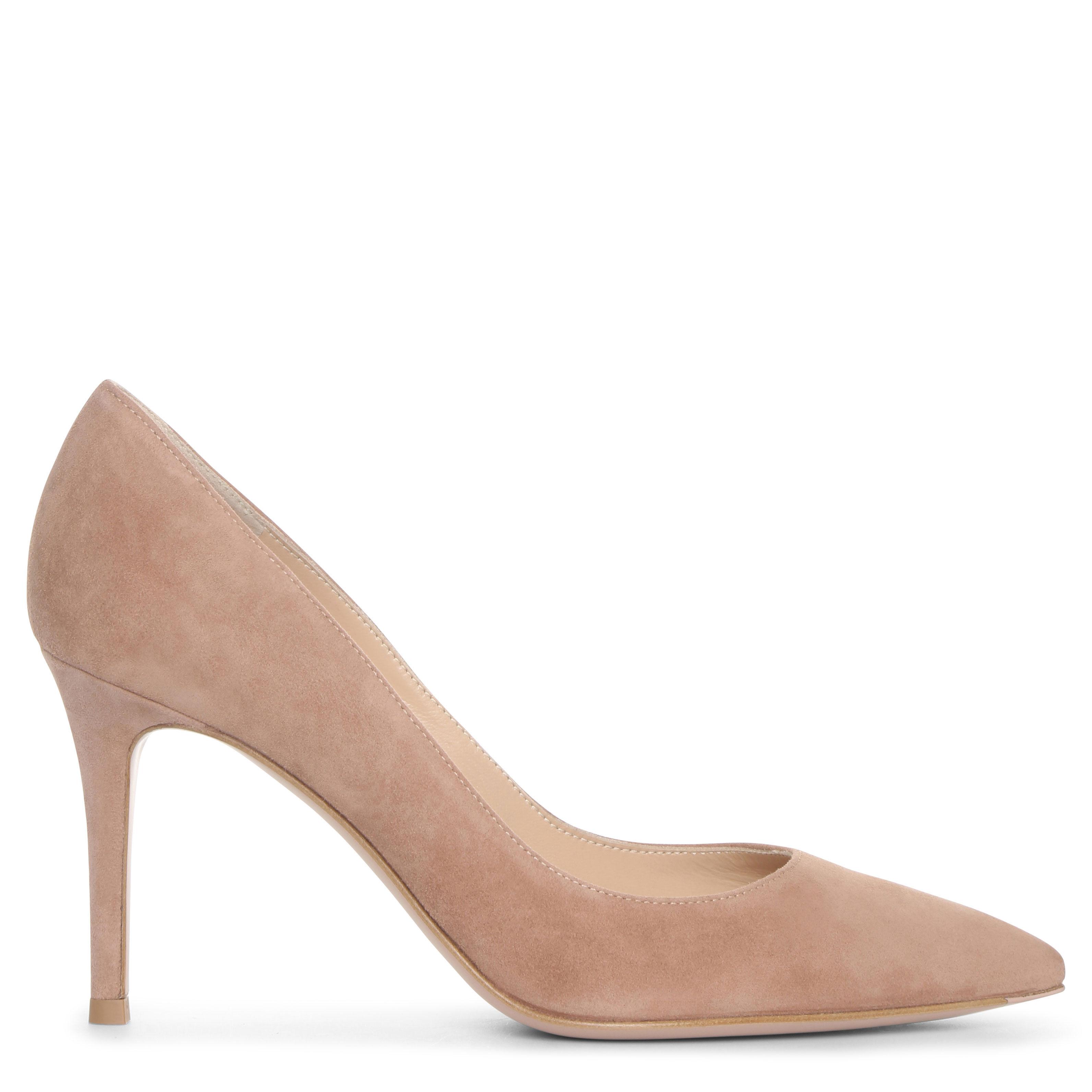 Gianvito Rossi Gianvito 85 Dark Nude Suede Pumps in Natural - Lyst