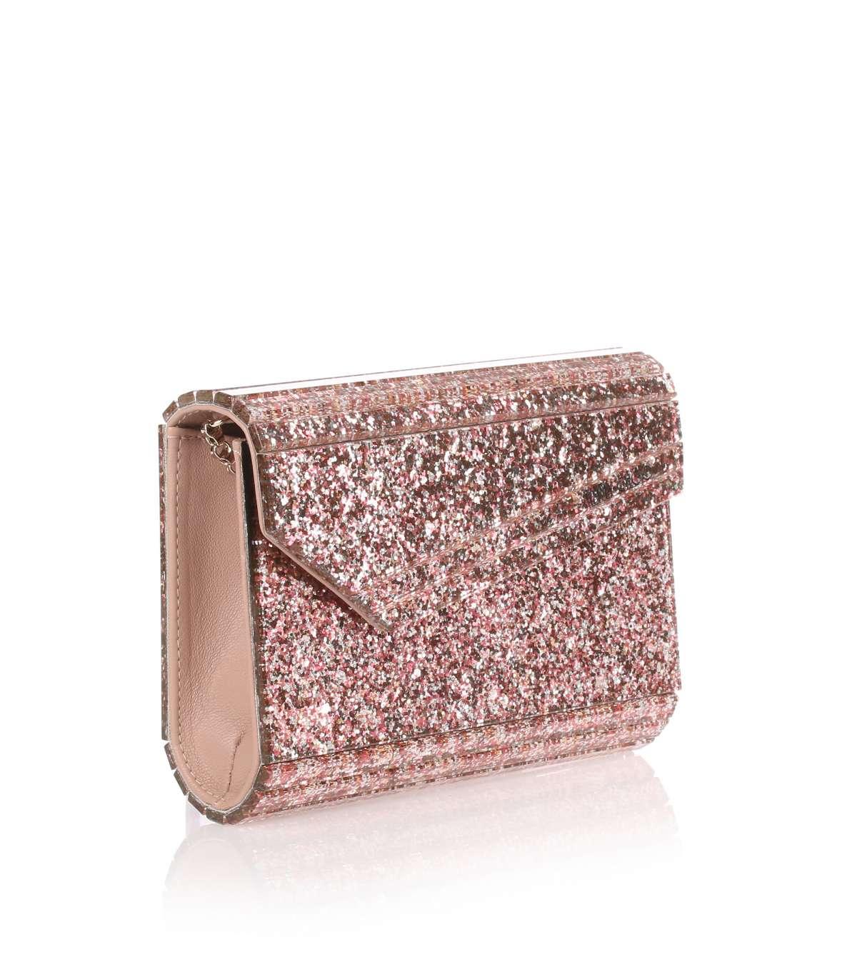 Lyst Jimmy Choo Candy Pink Glitter Clutch Us In Gallery