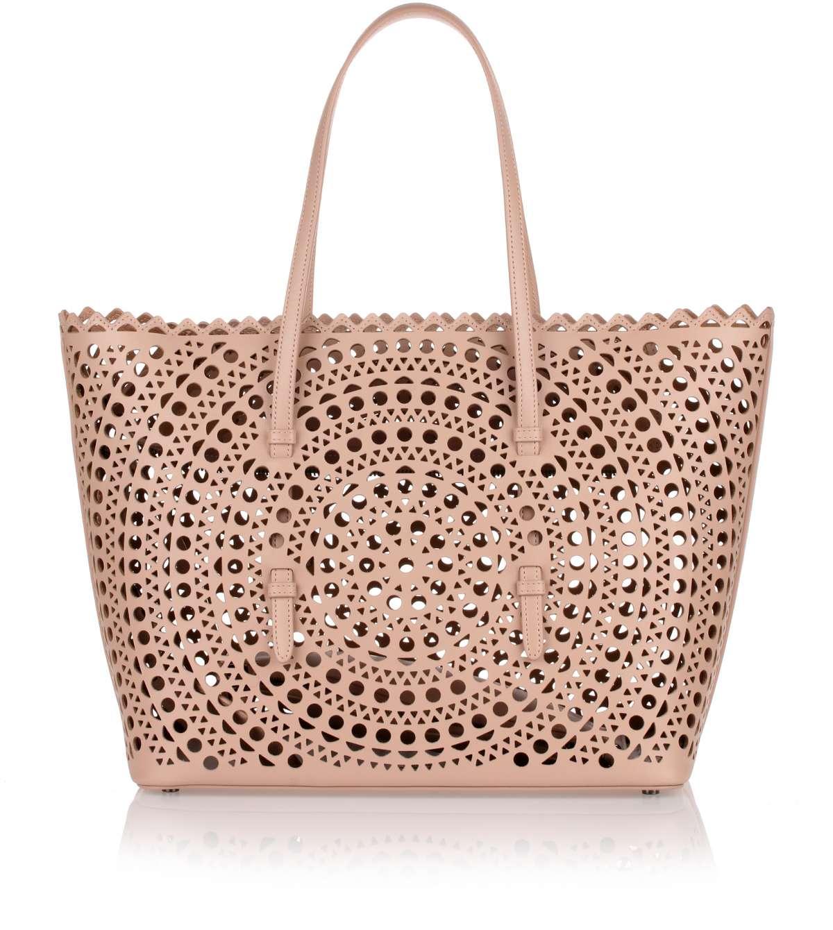 Lyst Alaïa Light Beige Medium Lasercut Bag Us
