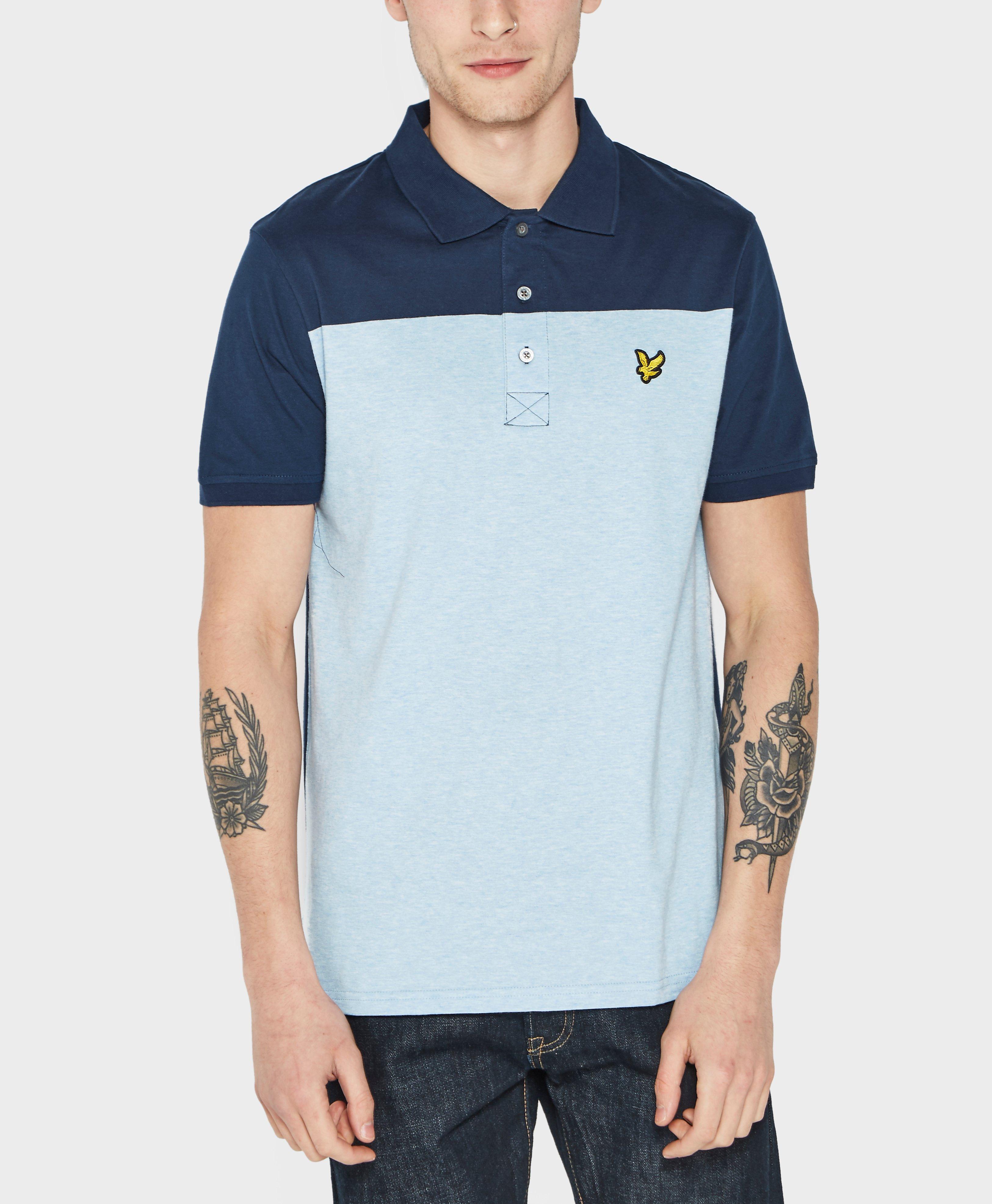 Lyle Yoke Polo Shirt In Blue For Lyst lyle yoke polo shirt in blue for lyst