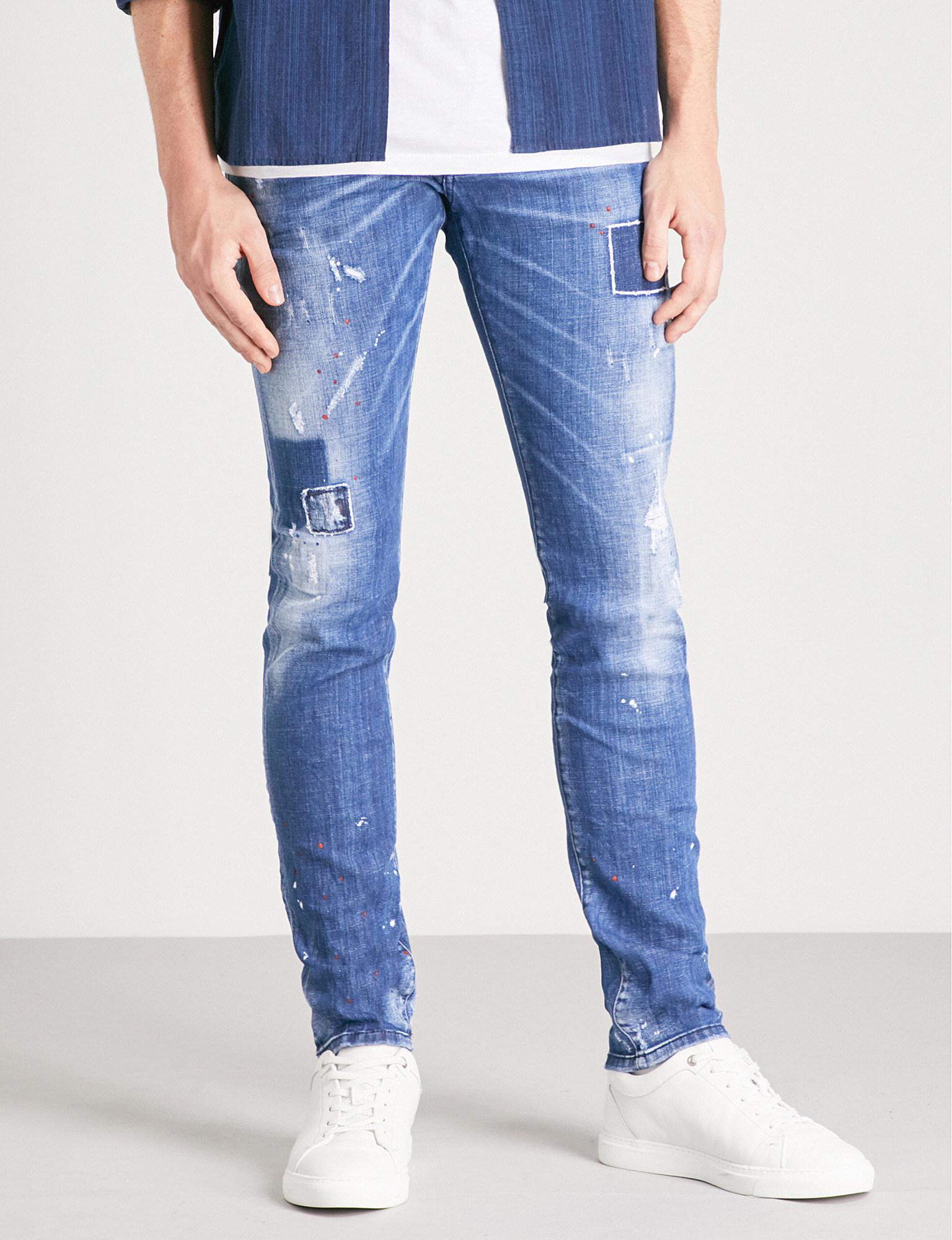 Lyst - Dsquared² Cool Guy Slim-fit Distressed Skinny Jeans in Blue for Men