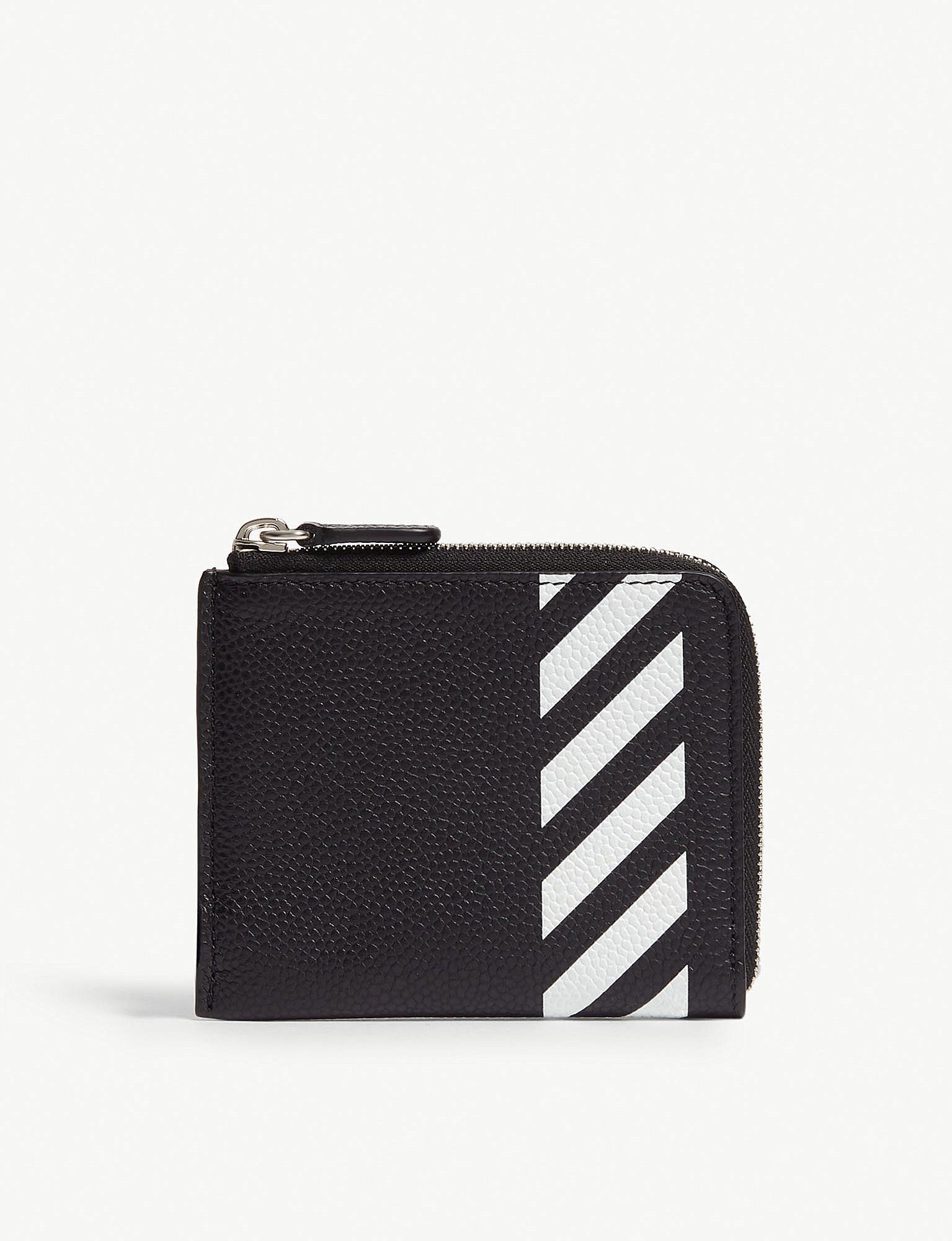 Lyst - Off-White C/O Virgil Abloh Diag Print Wallet W/ Metal Chain in Black for Men - Save 44 ...