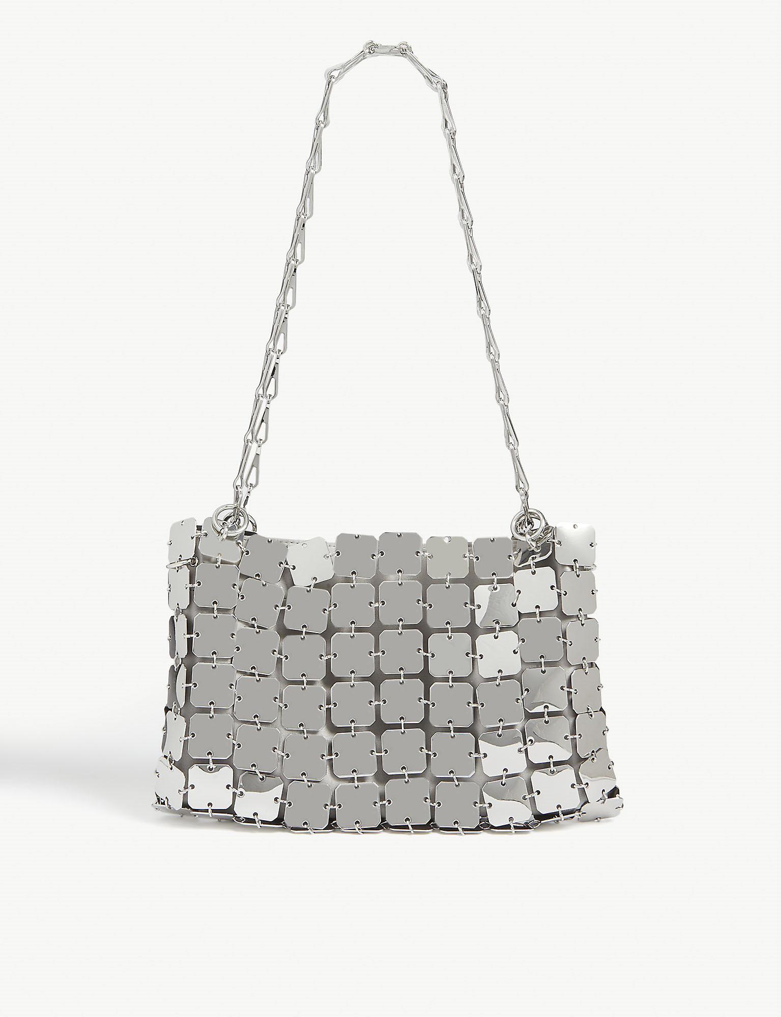 Paco Rabanne Iconic Square Disk Shoulder Bag in Metallic - Lyst