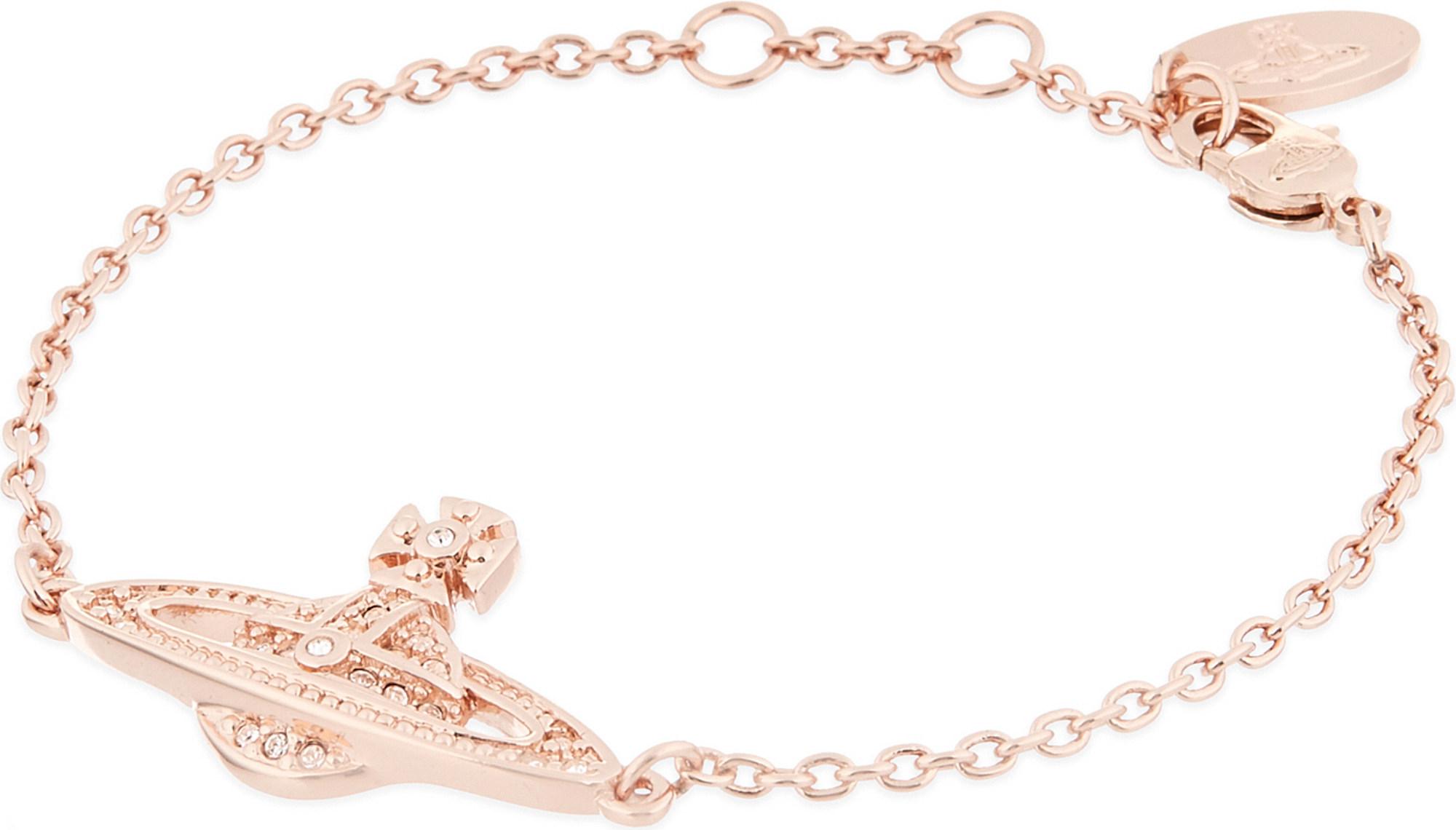 Lyst - Vivienne Westwood Mini Bas Relief Diamante Orb Bracelet in Metallic