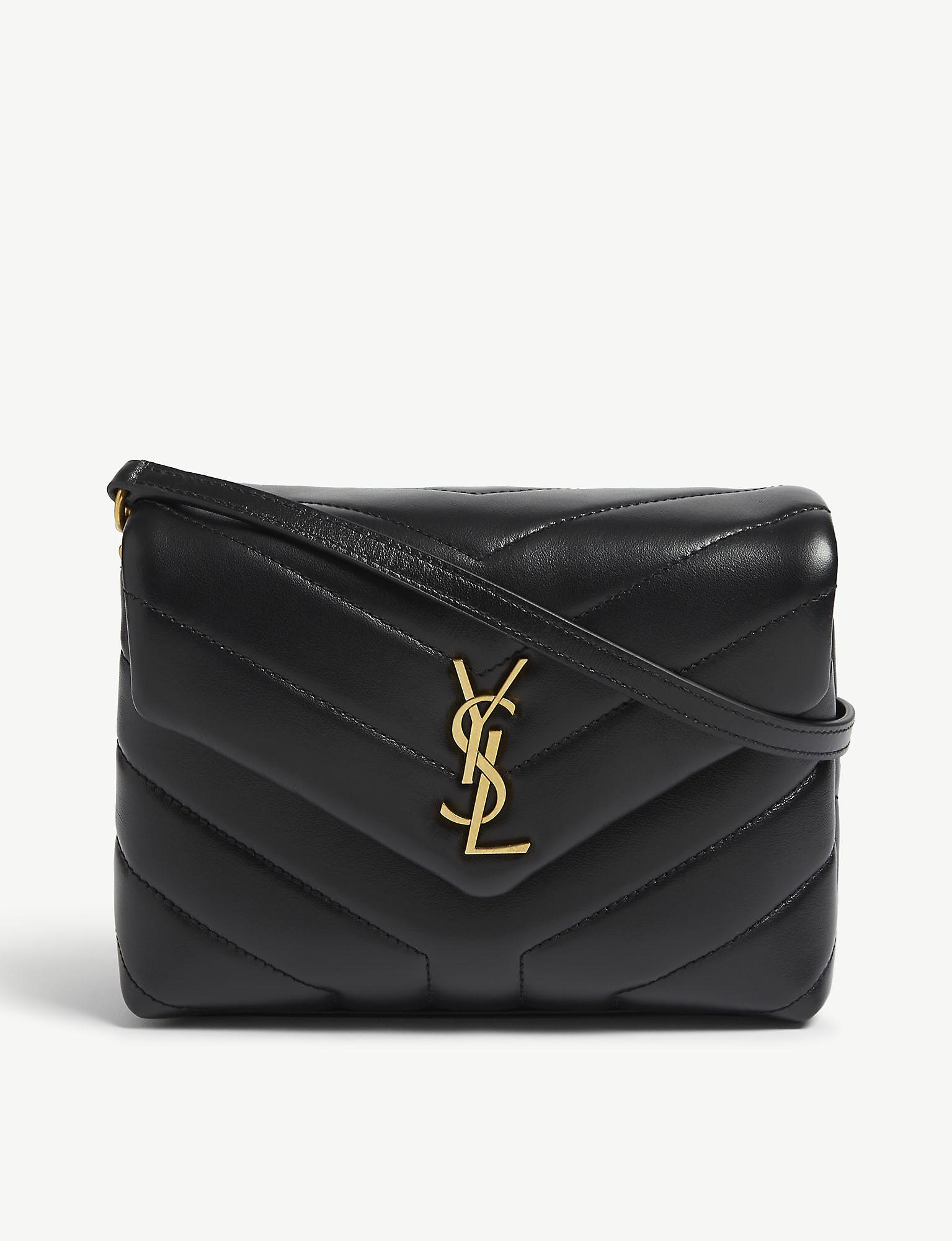 Saint Laurent Monogram Loulou Quilted Leather Cross-body Bag in Black - Lyst