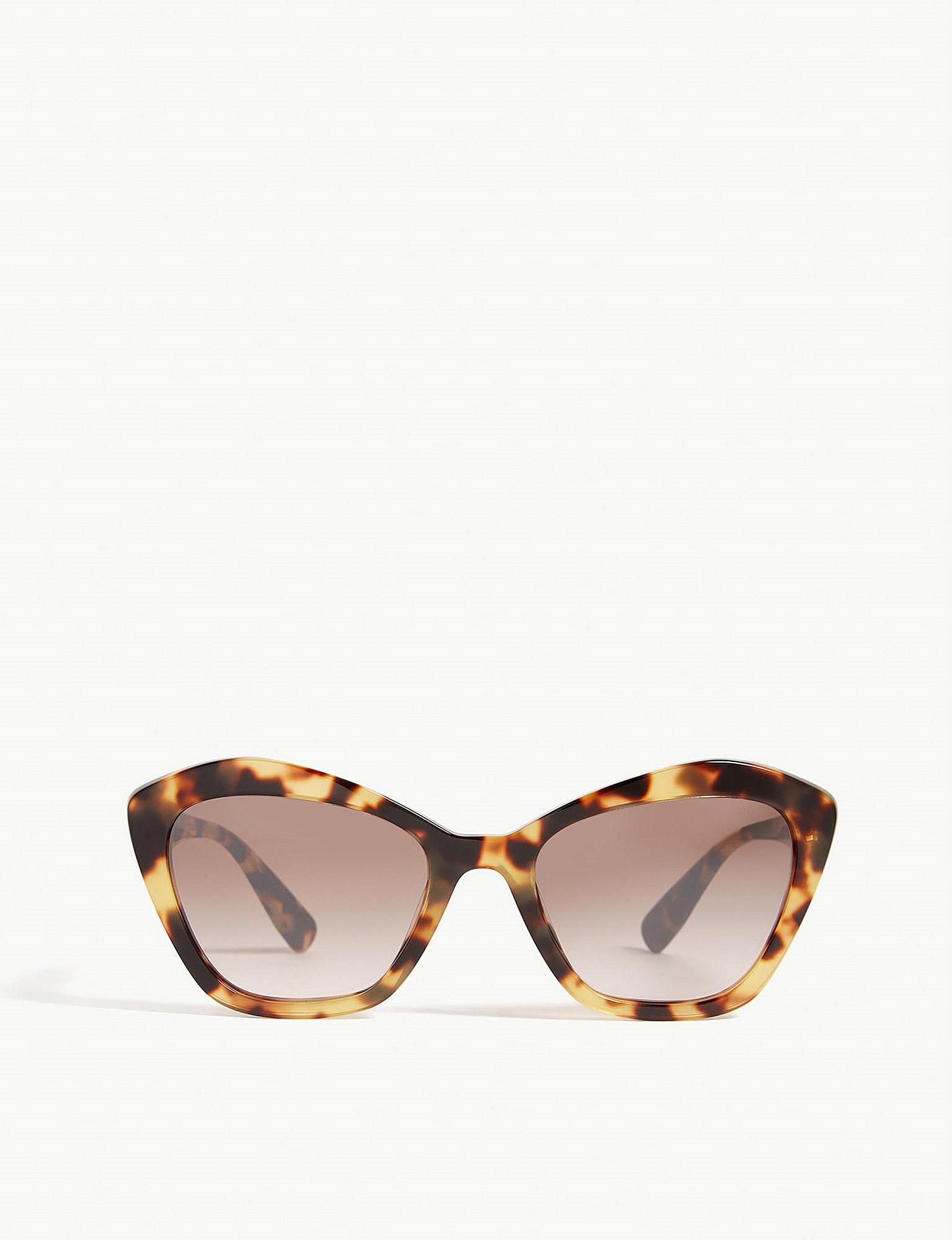 Lyst - Miu Miu Mu05u Cat-eye-frame Sunglasses in Brown