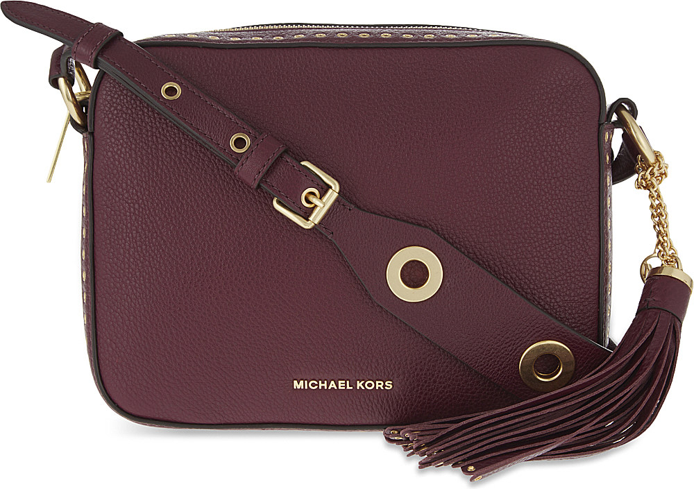 michael michael kors brooklyn large leather shoulder bag