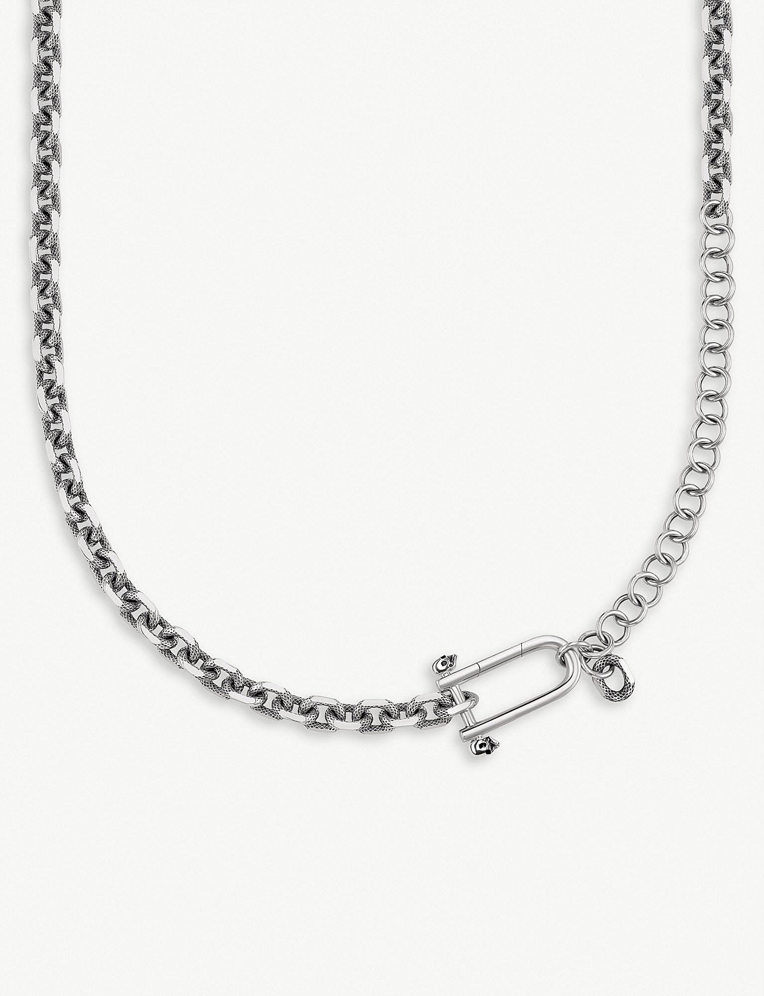 Thomas Sabo Rebel At Heart Iconic Skull Silver Necklace In Metallic Thomas Sabo Women S Metallic Rebel At Heart Iconic Skull Silver Necklace