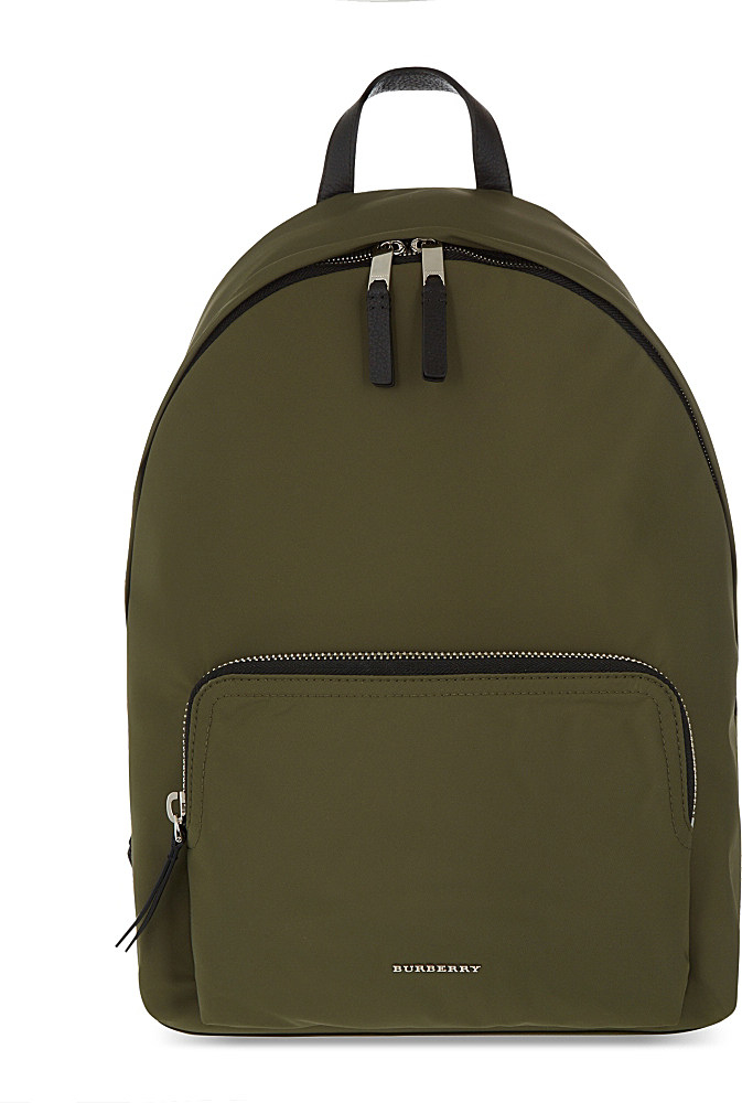 Burberry Abbeydale London Nylon Backpack in Green (Olive) | Lyst