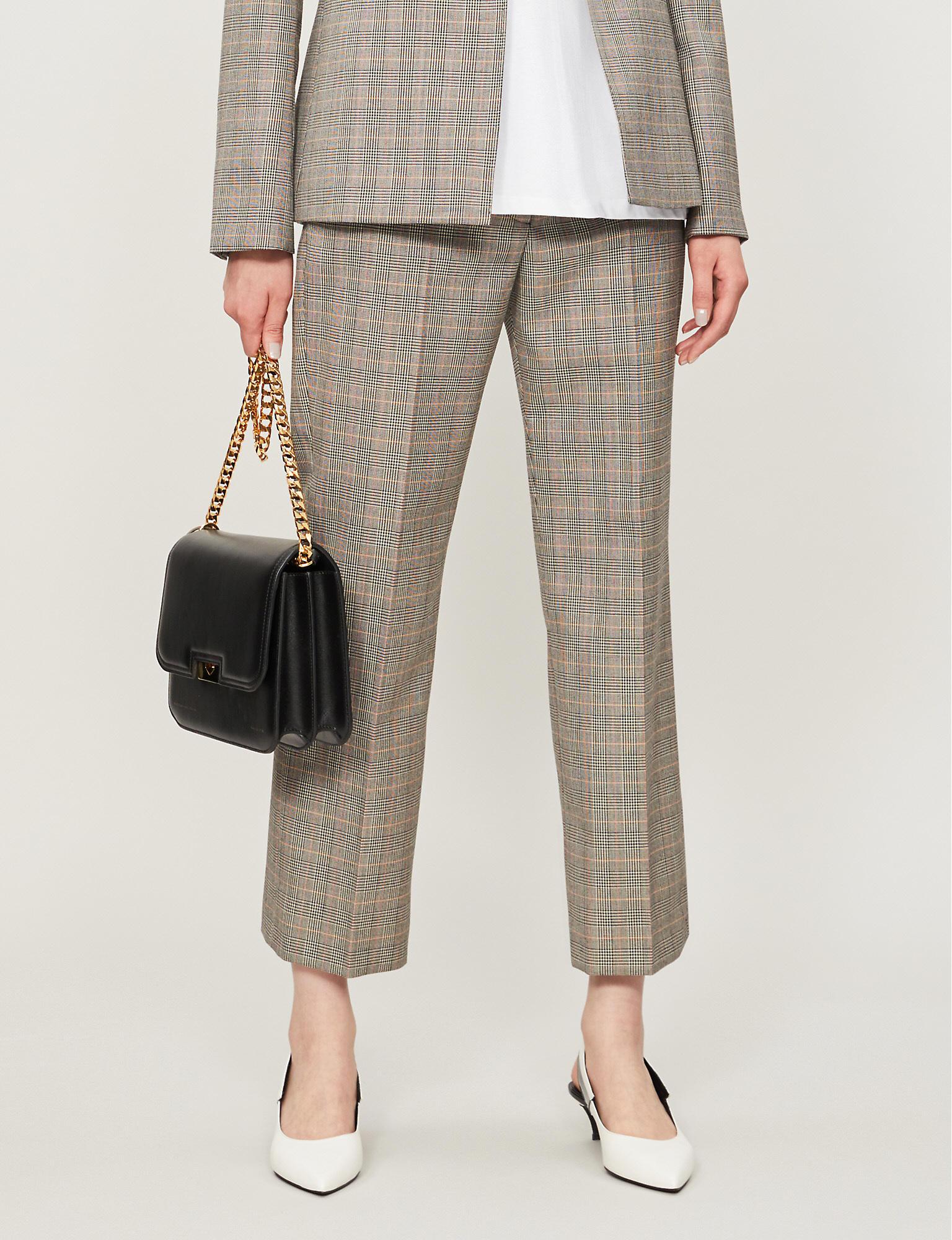 wool cropped trousers