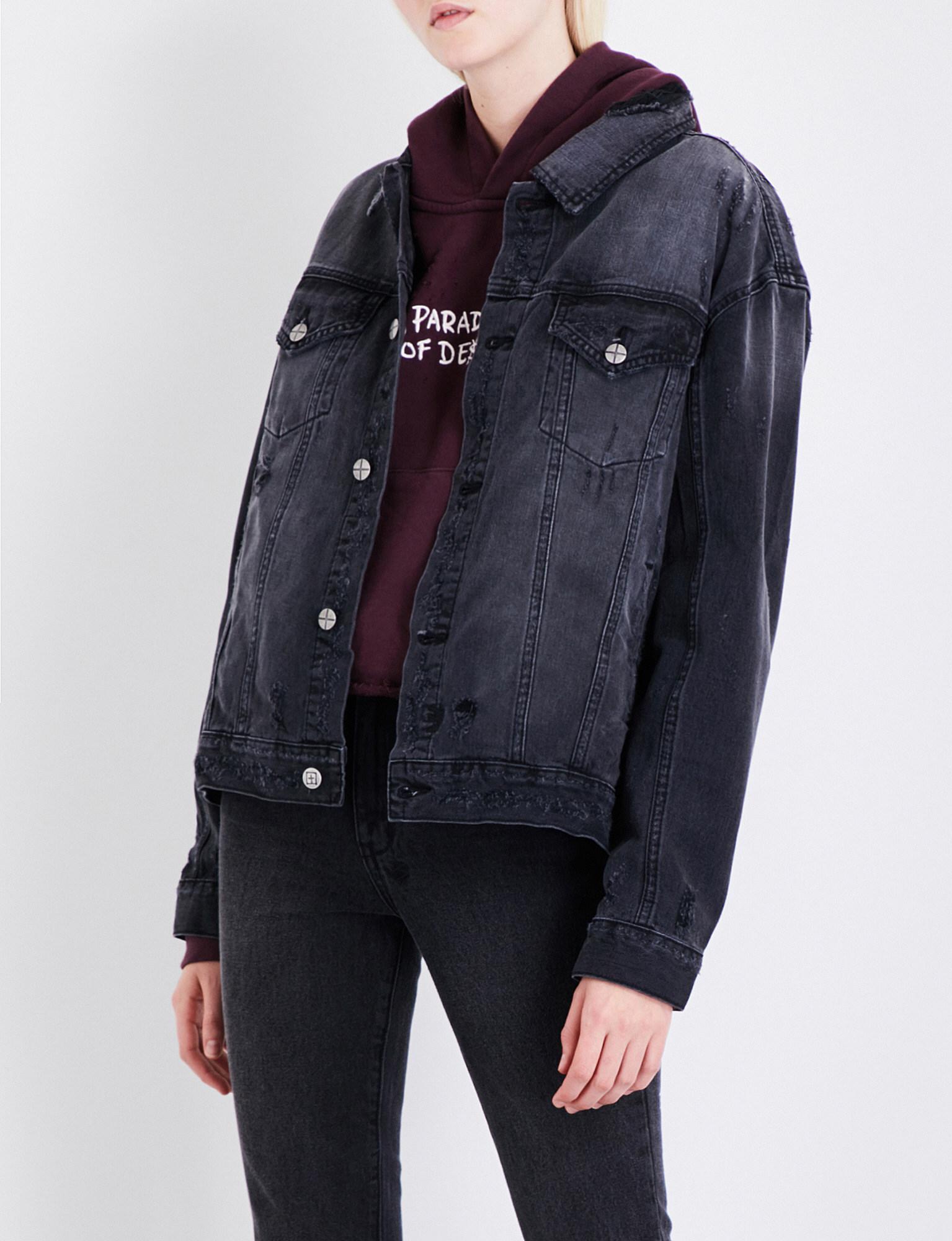 Lyst Ksubi Oversized Denim Jacket in Black