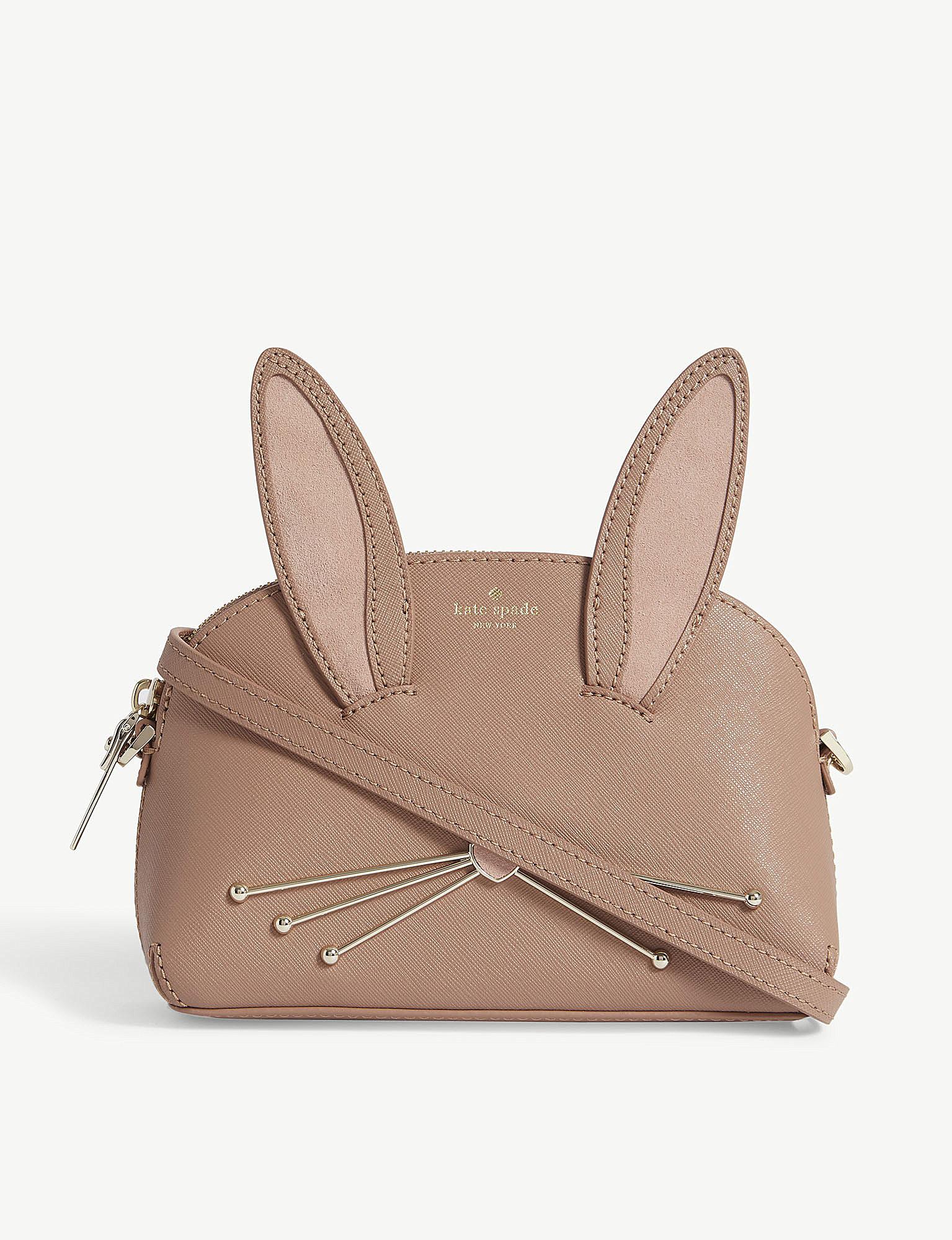 Kate Spade Las Brown And Pink Rabbit Lottie Suede Shoulder Bag In Kate Spade Women S Las Brown And Pink Rabbit Lottie Suede Shoulder Bag