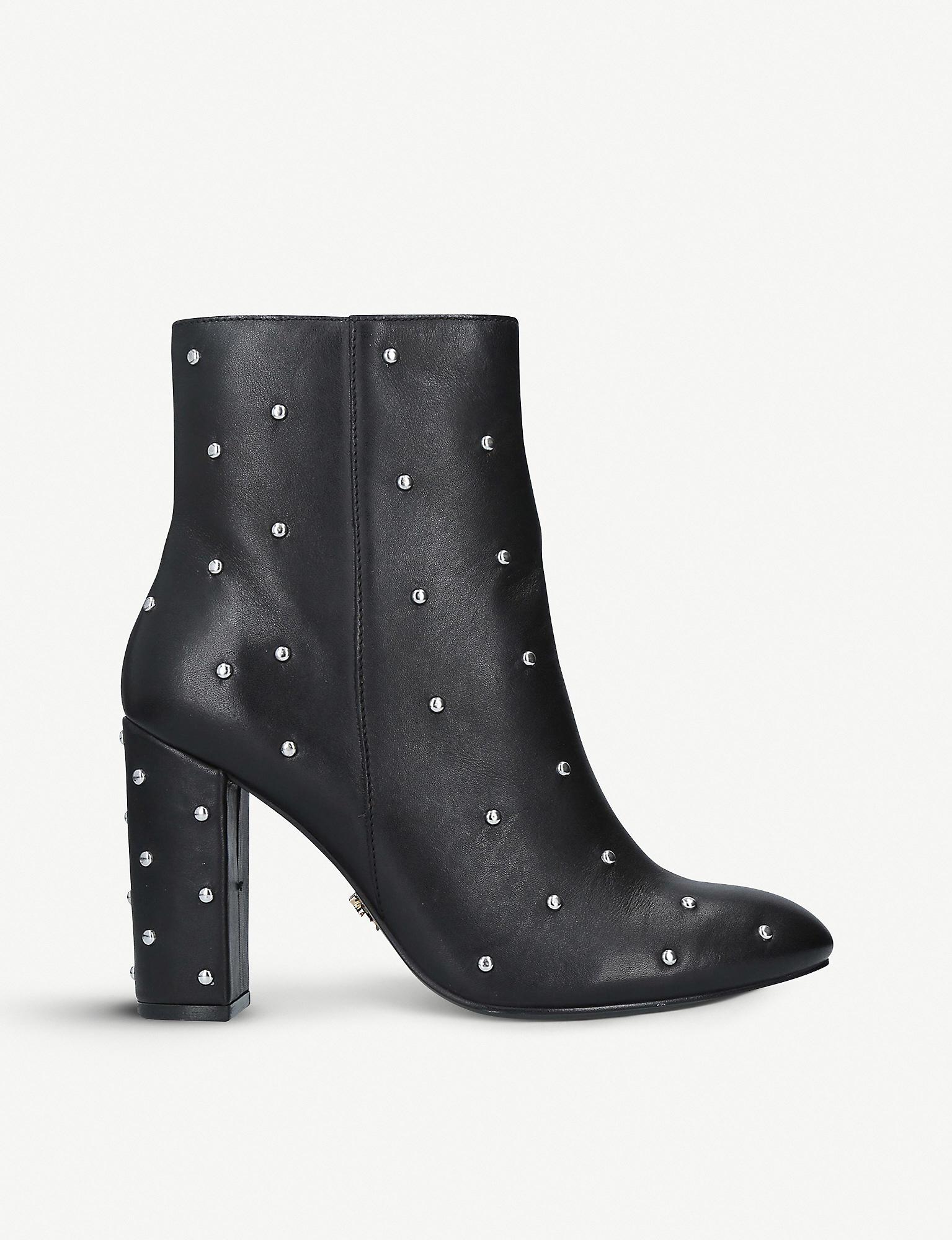 Kurt Geiger Swiss Studded Leather Ankle Boots in Black - Save 51% - Lyst