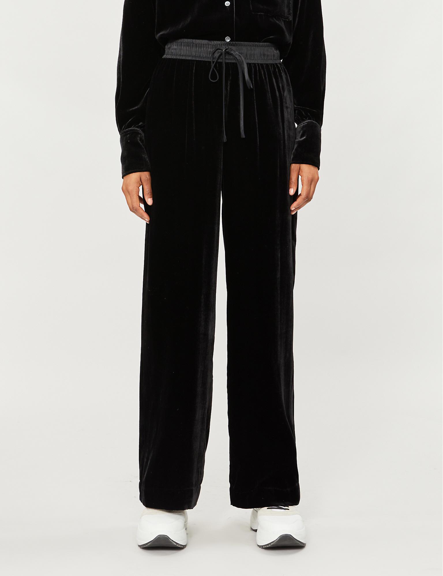 velvet jogging bottoms