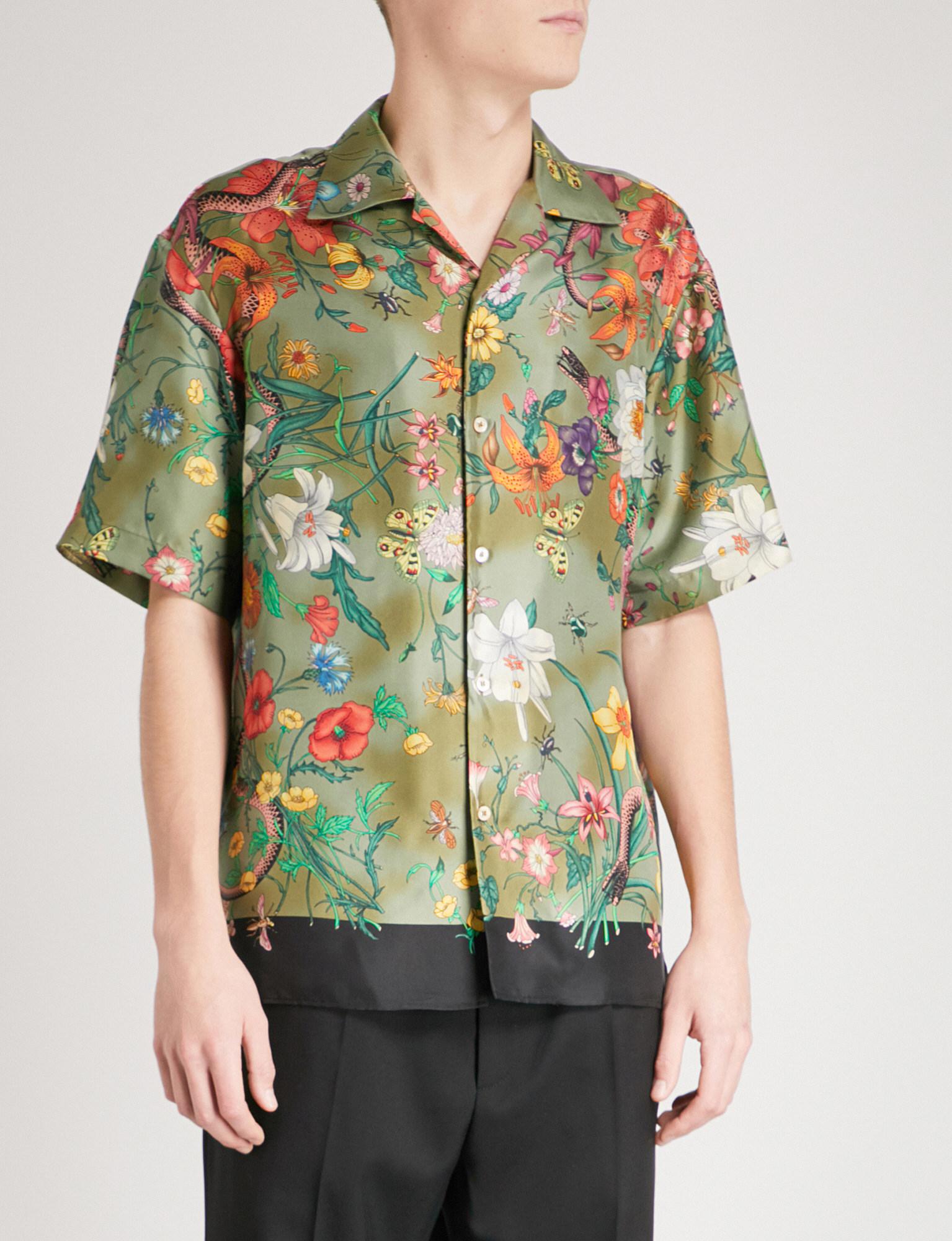 gucci silk shirt mens