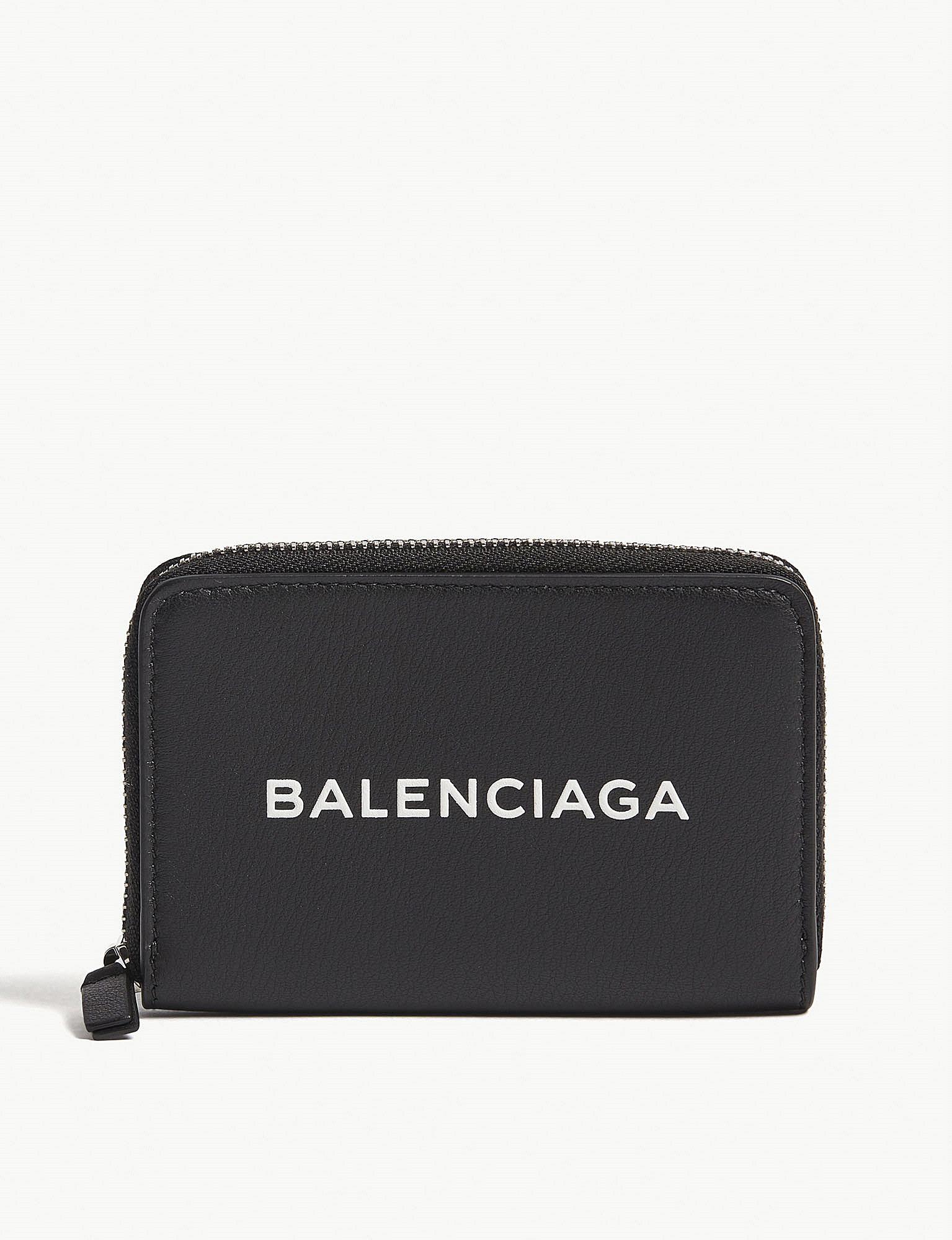 Lyst - Balenciaga Baltimore Leather Zip-around Wallet in Black for Men