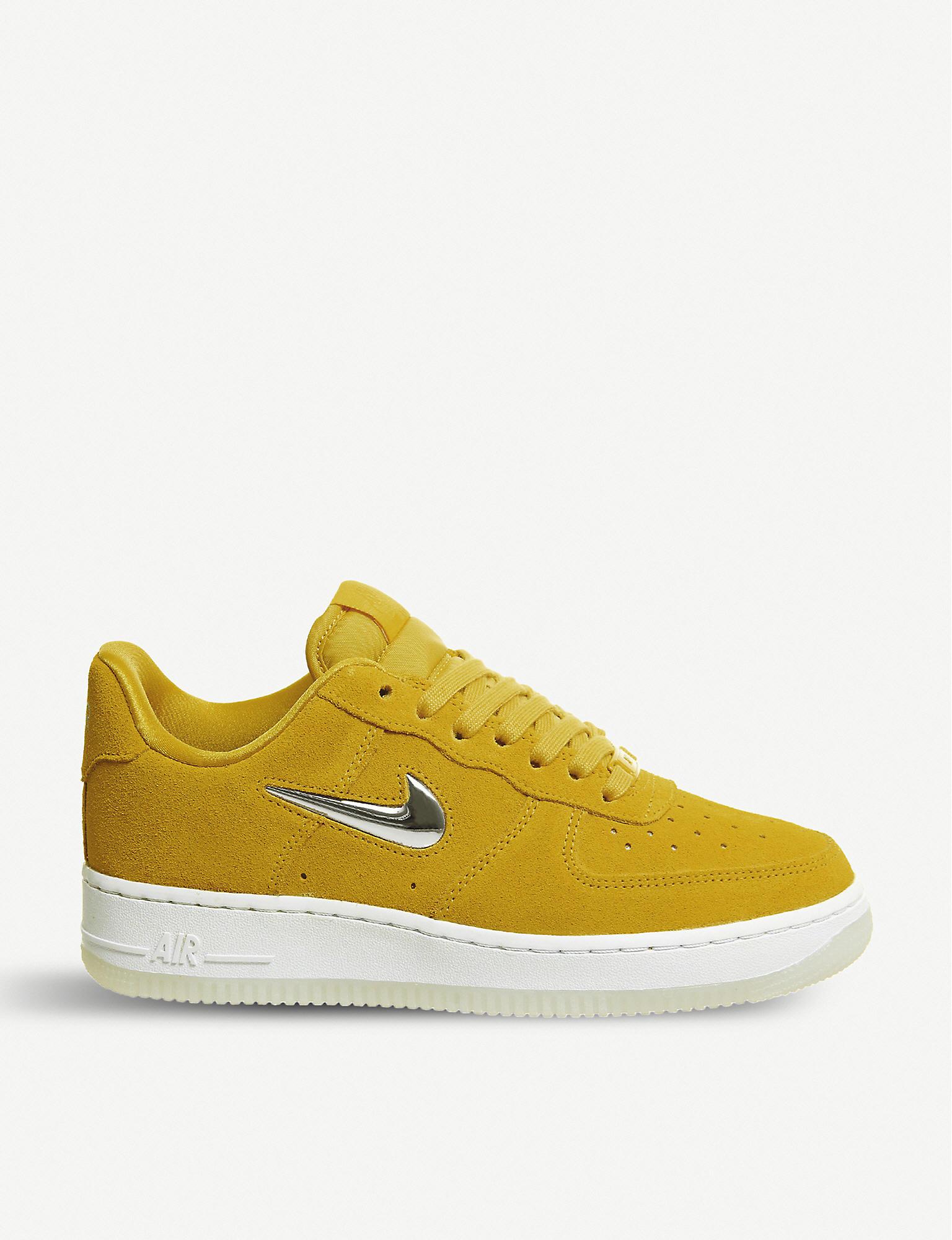 Nike Air Force 1 Jewel Suede Trainers in Yellow for Men - Lyst