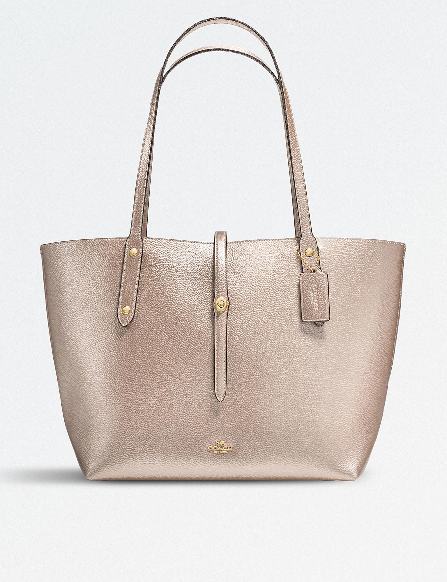 Lyst Coach Market Leather Tote in Natural