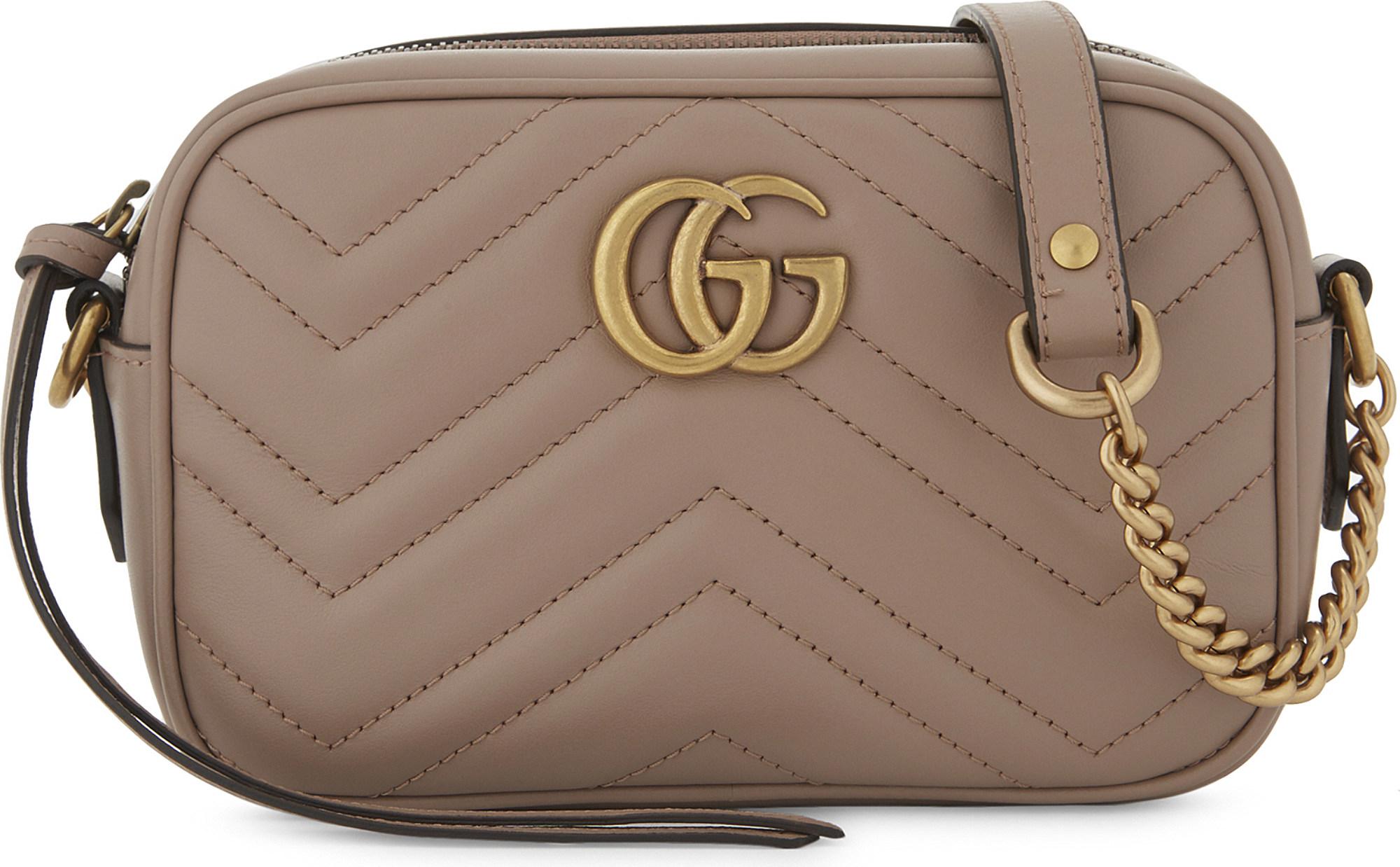 Lyst Gucci Marmont Leather Cross Body Bag 0310