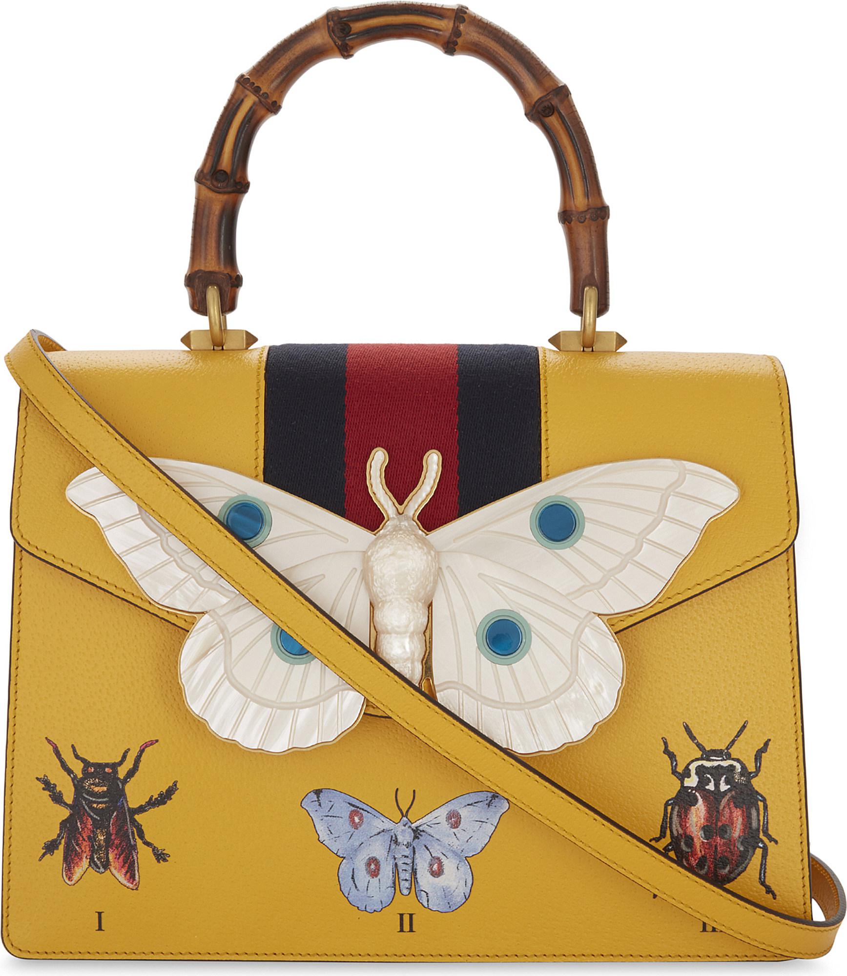 Moth Grained Leather Top Handle Bag Moth Grained Leather Top Handle Bag