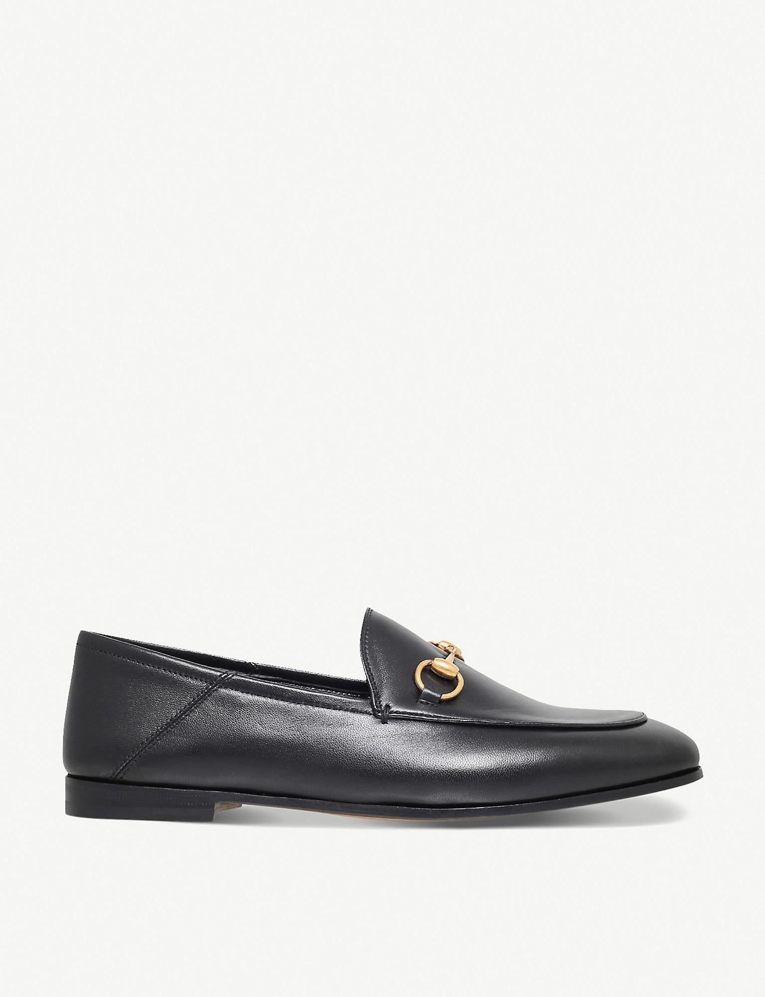Gucci Brixton Leather Moccasins in Black - Save 12% - Lyst