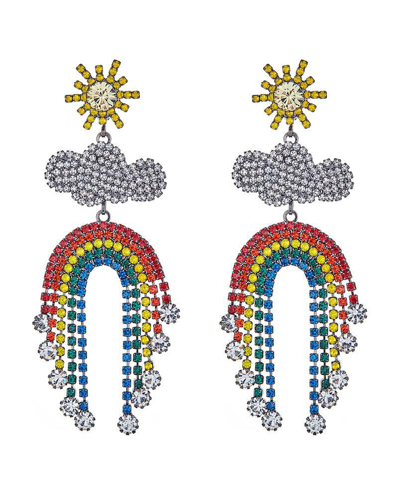Lyst Elizabeth Cole Cloud Rainbow Earrings Elizabeth Cole