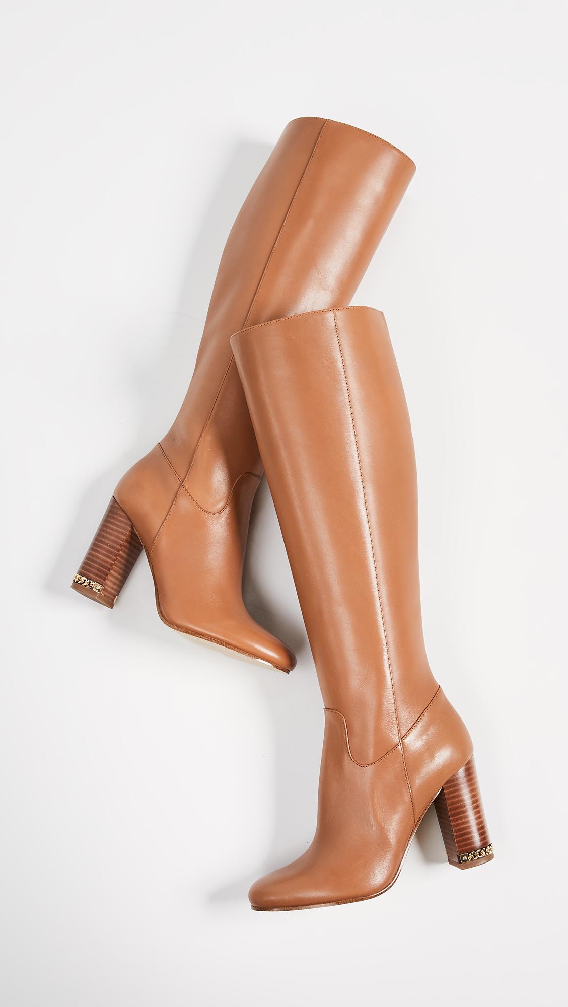 michael kors walker leather boot oxblood