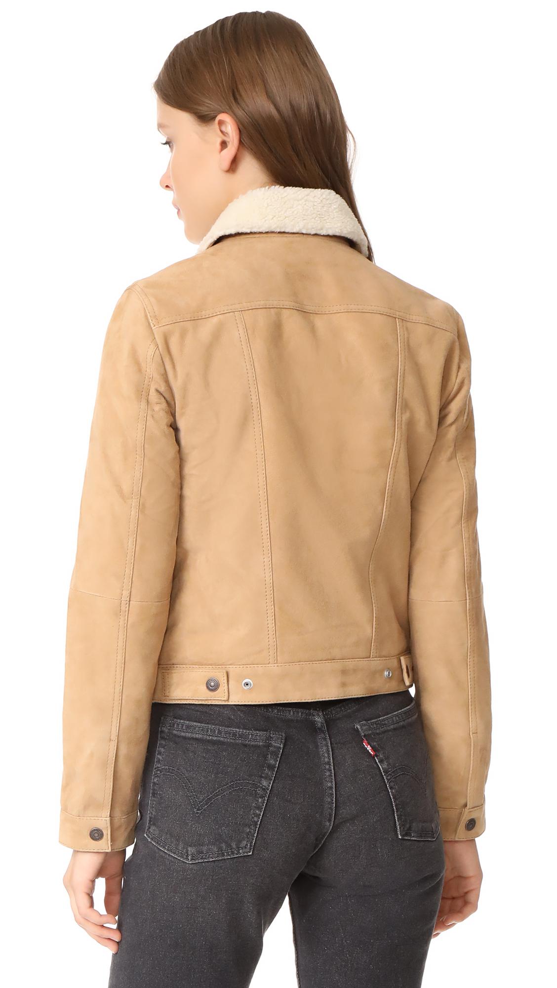 Lyst Levi S  Suede  Sherpa Trucker Jacket 