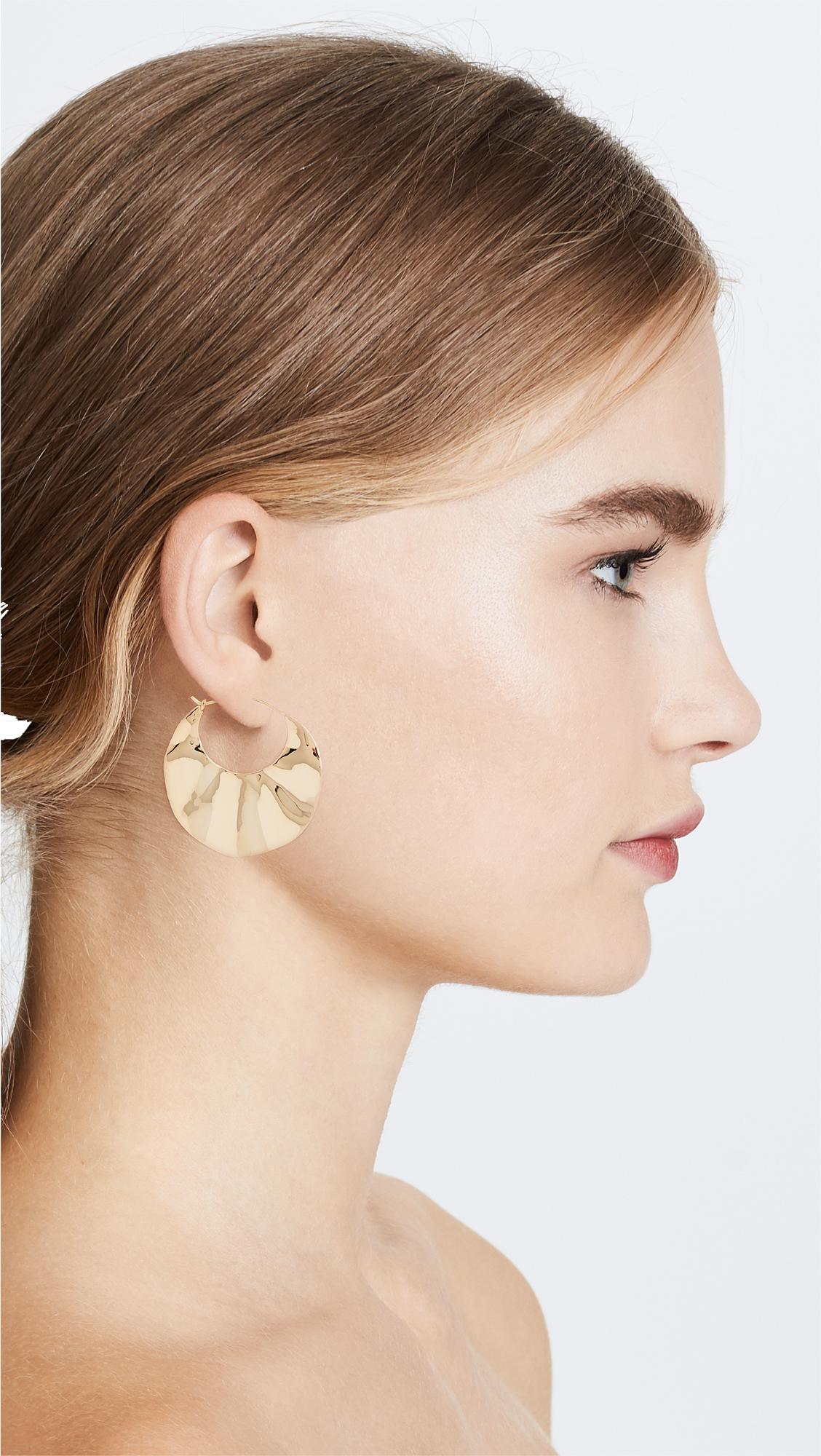 Lyst Gorjana Chloe Crescent Hoop Earrings In Metallic Gallery