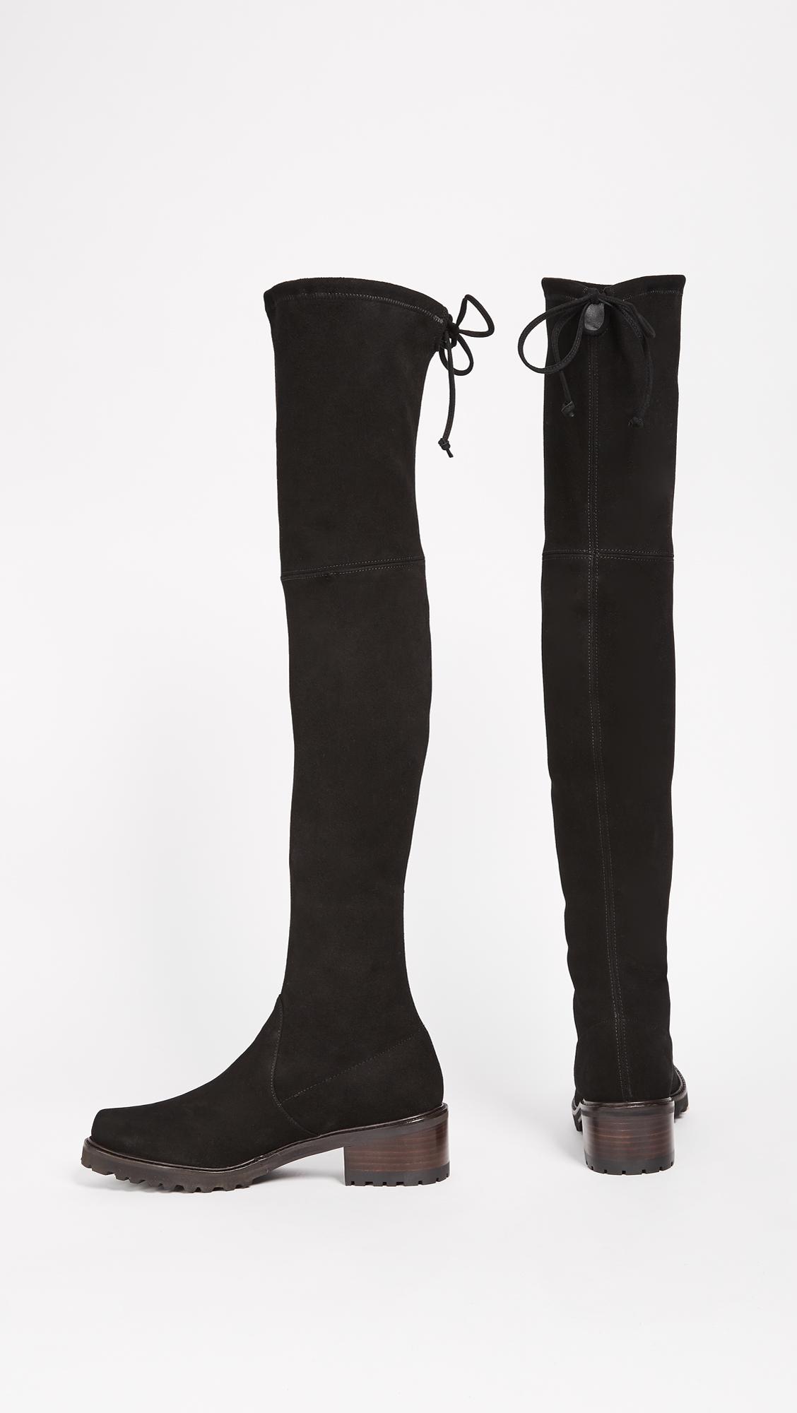 stuart weitzman black thigh high boots