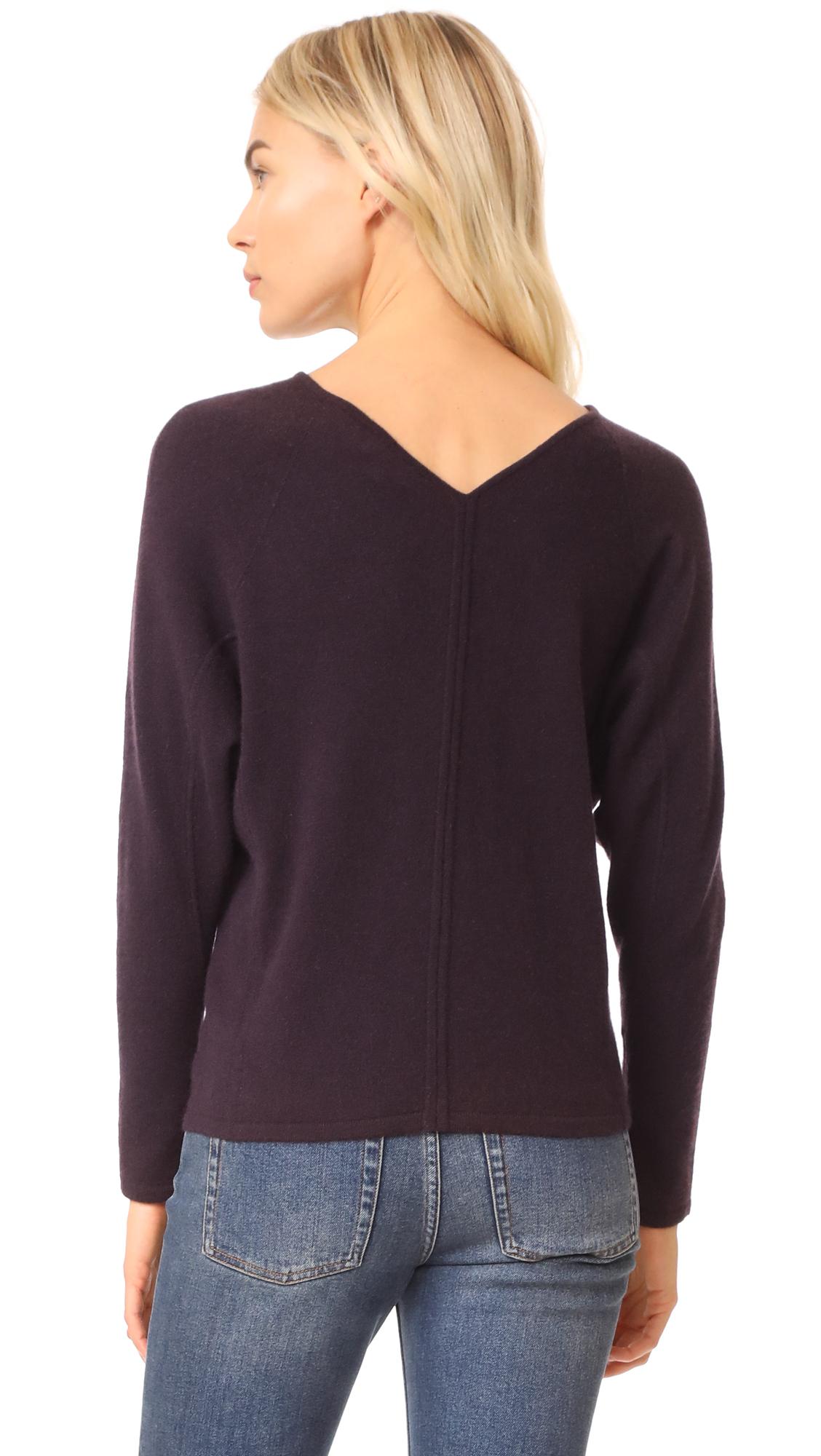 double v neck sweater