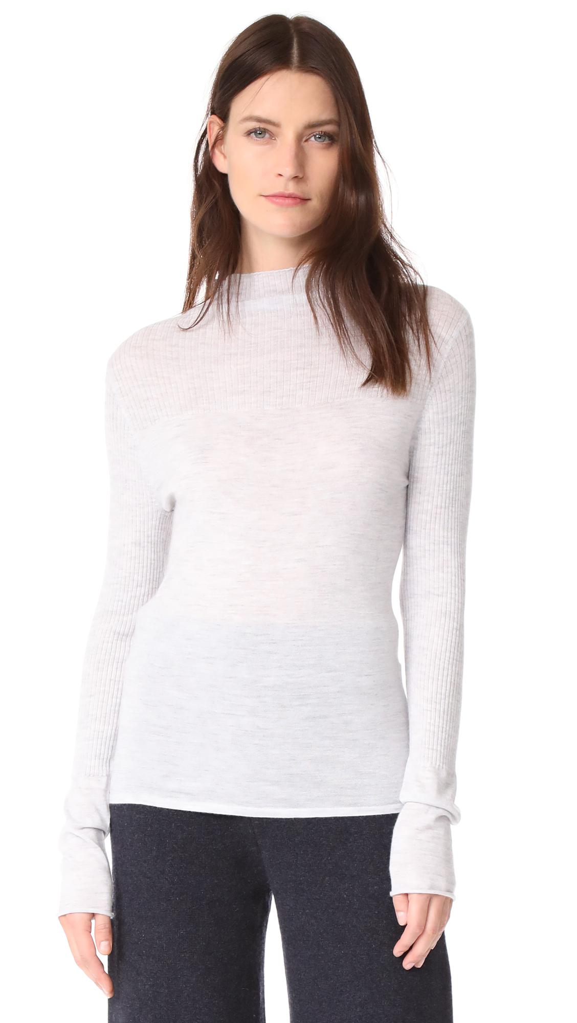 Lyst - Le Kasha Cashmere Mock Neck Sweater in Gray