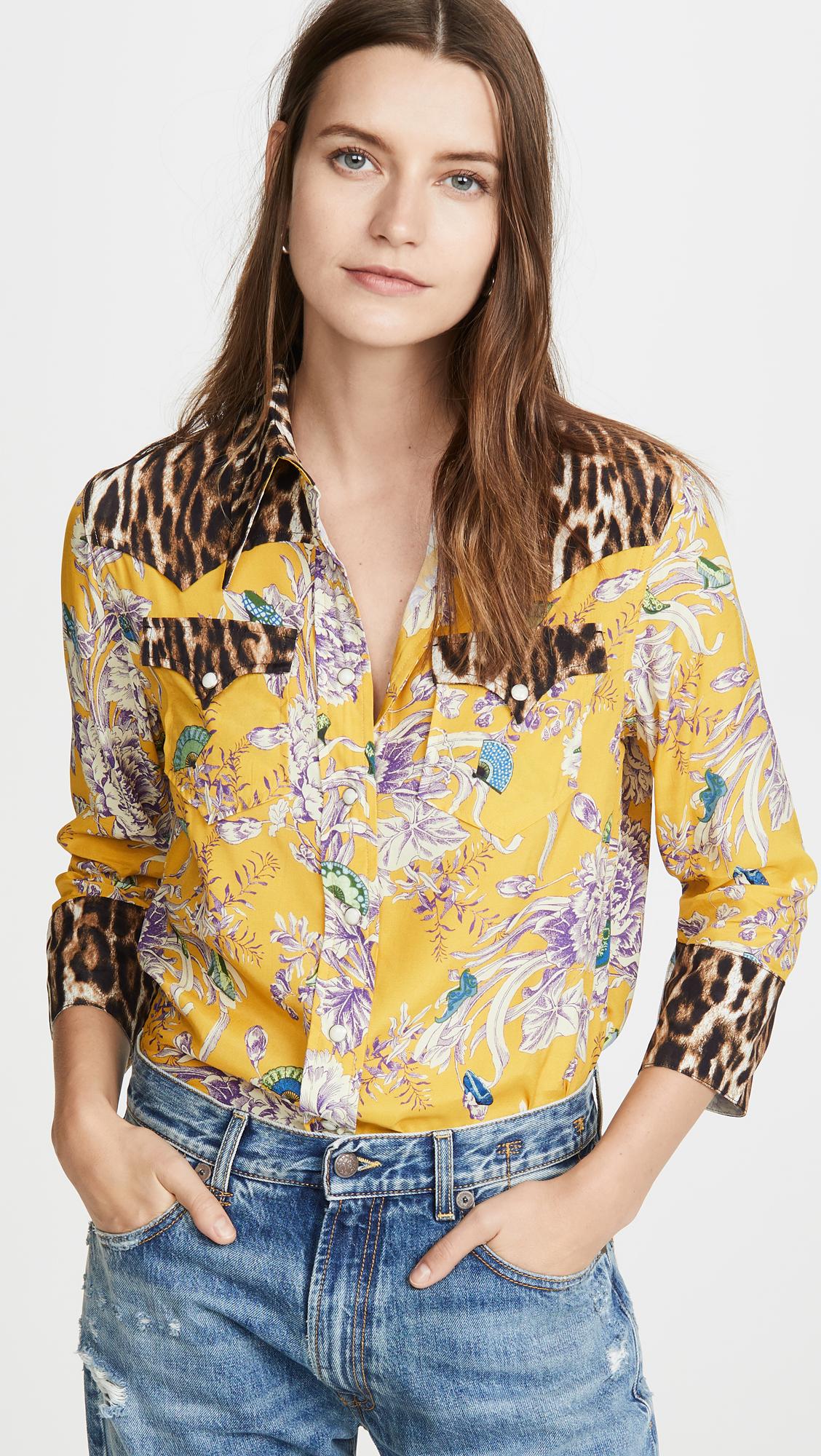floral leopard print shirt