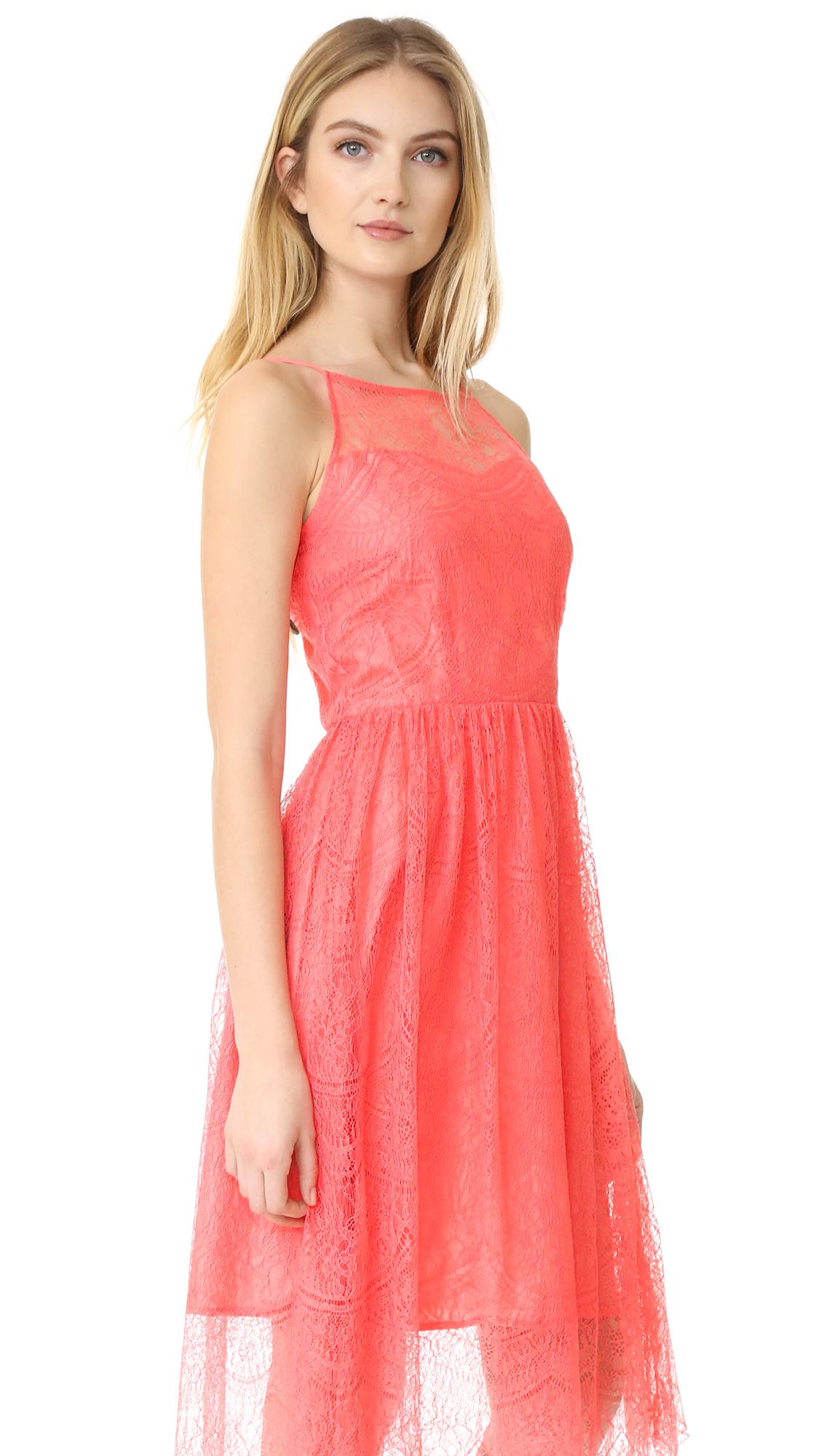 Lyst - Cupcakes And Cashmere Strady Lace Midi Dress in Pink