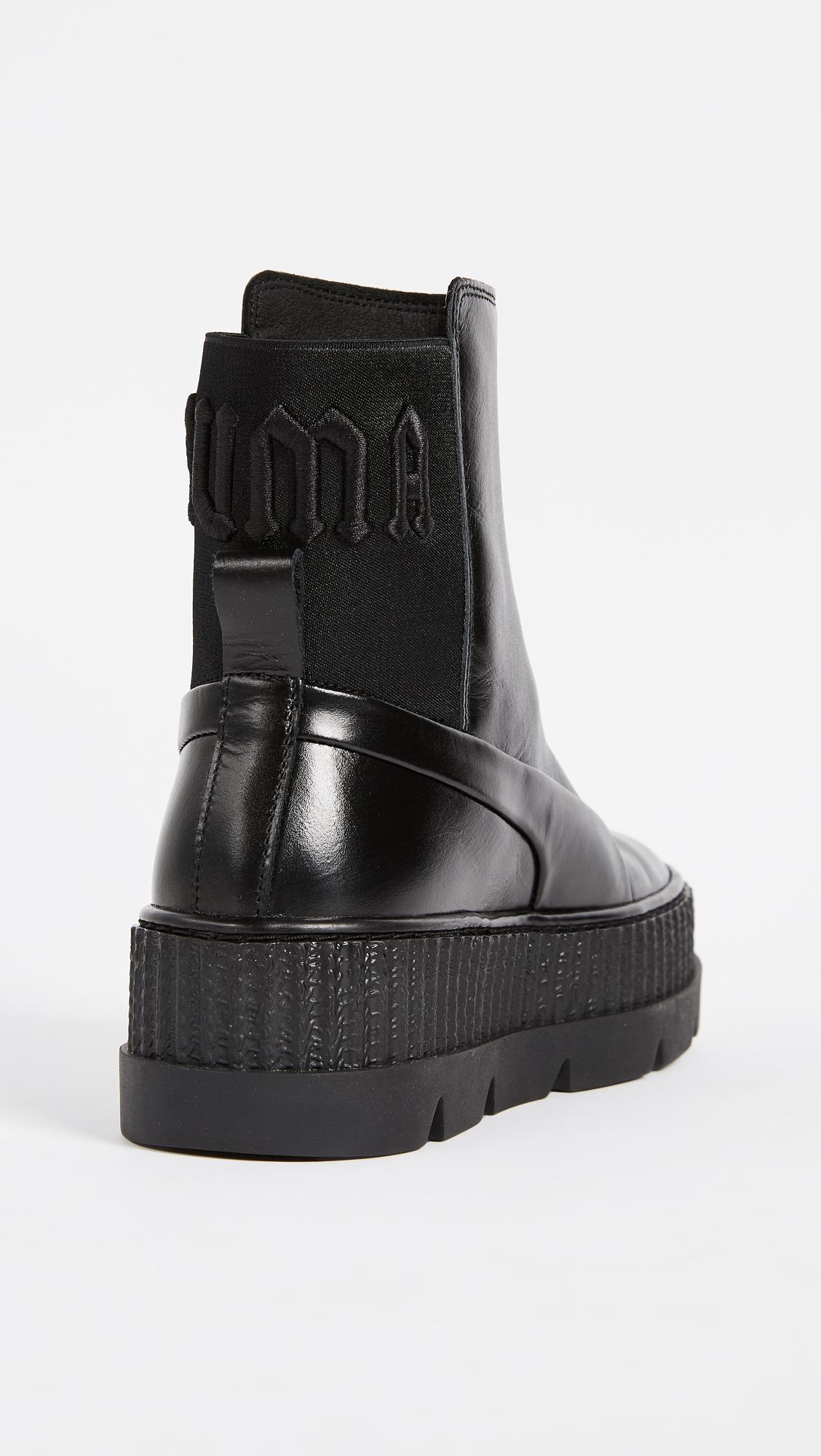Lyst - PUMA Fenty X Chelsea Sneaker Boots in Black