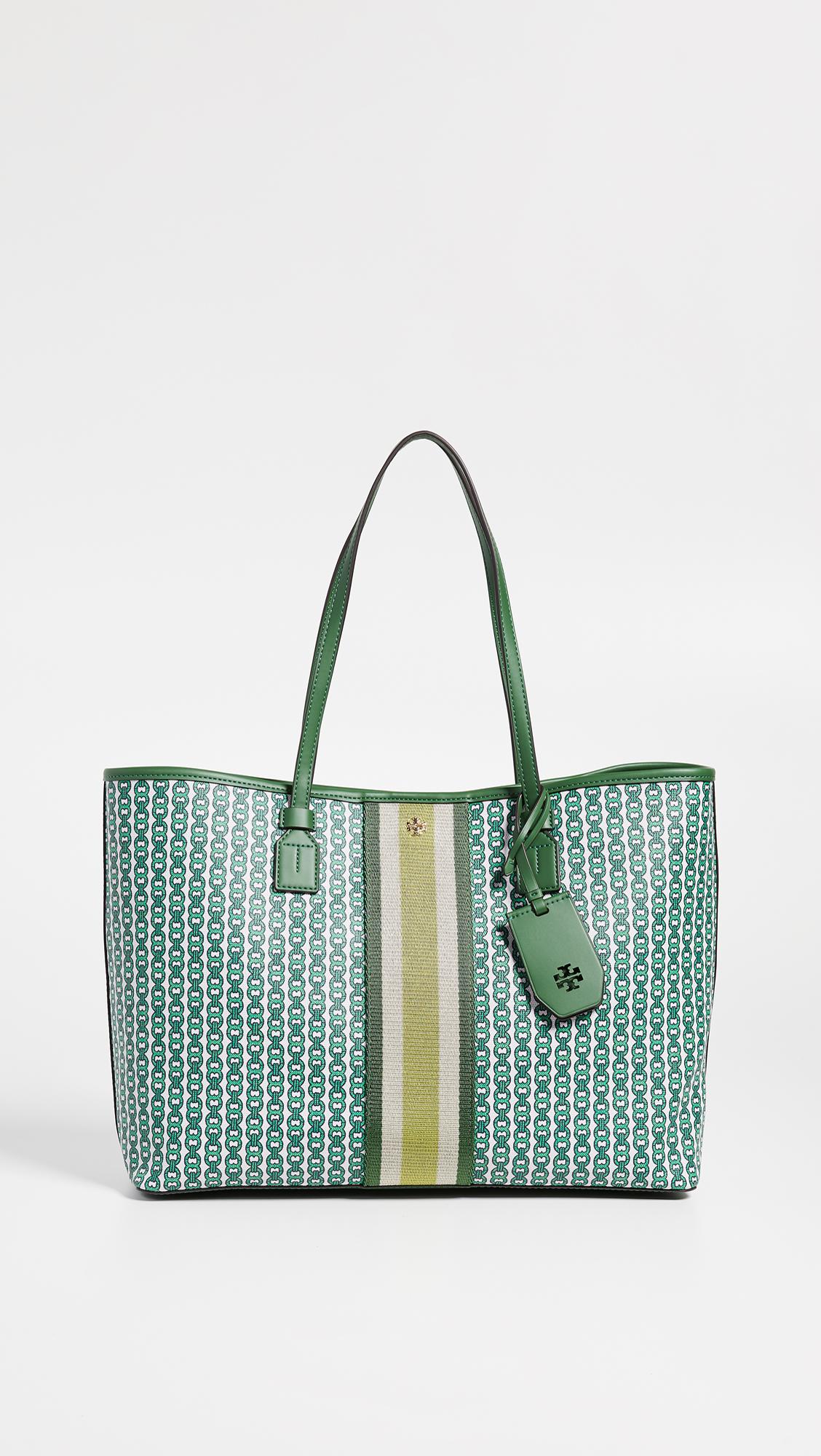 tory burch gemini tote green