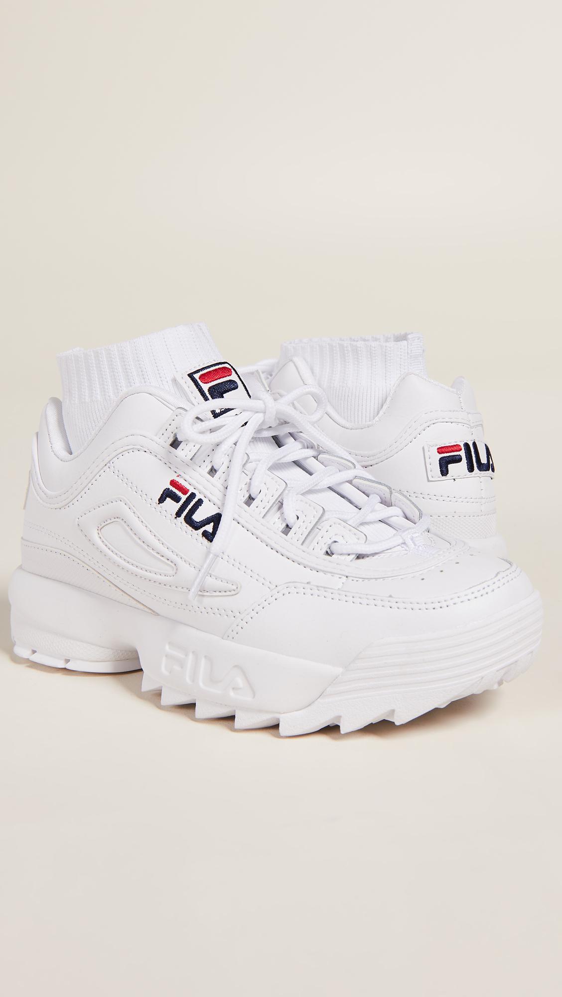 white fila disruptor ii