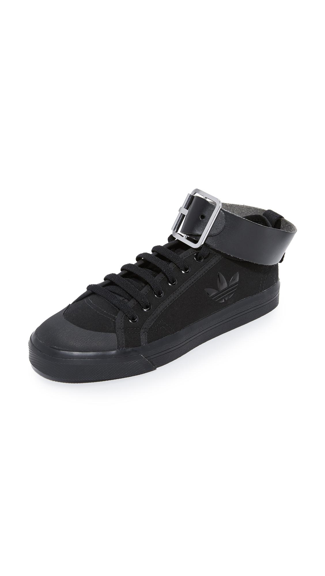 adidas originals raf simons spirit buckle sneakers in black lyst adidas originals raf simons spirit buckle sneakers in black lyst