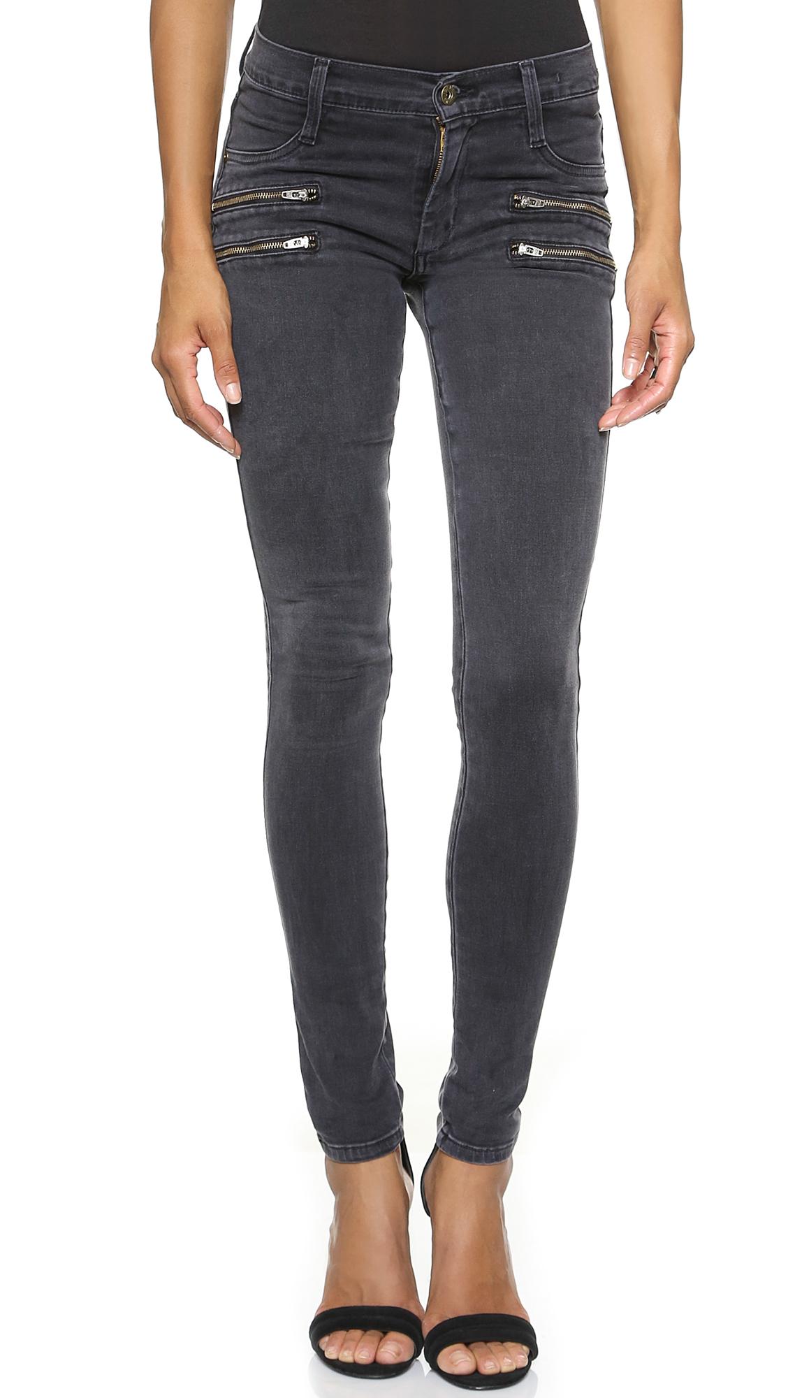 James jeans Twiggy Crux Double Front Zip Skinny Jeans in Gray | Lyst